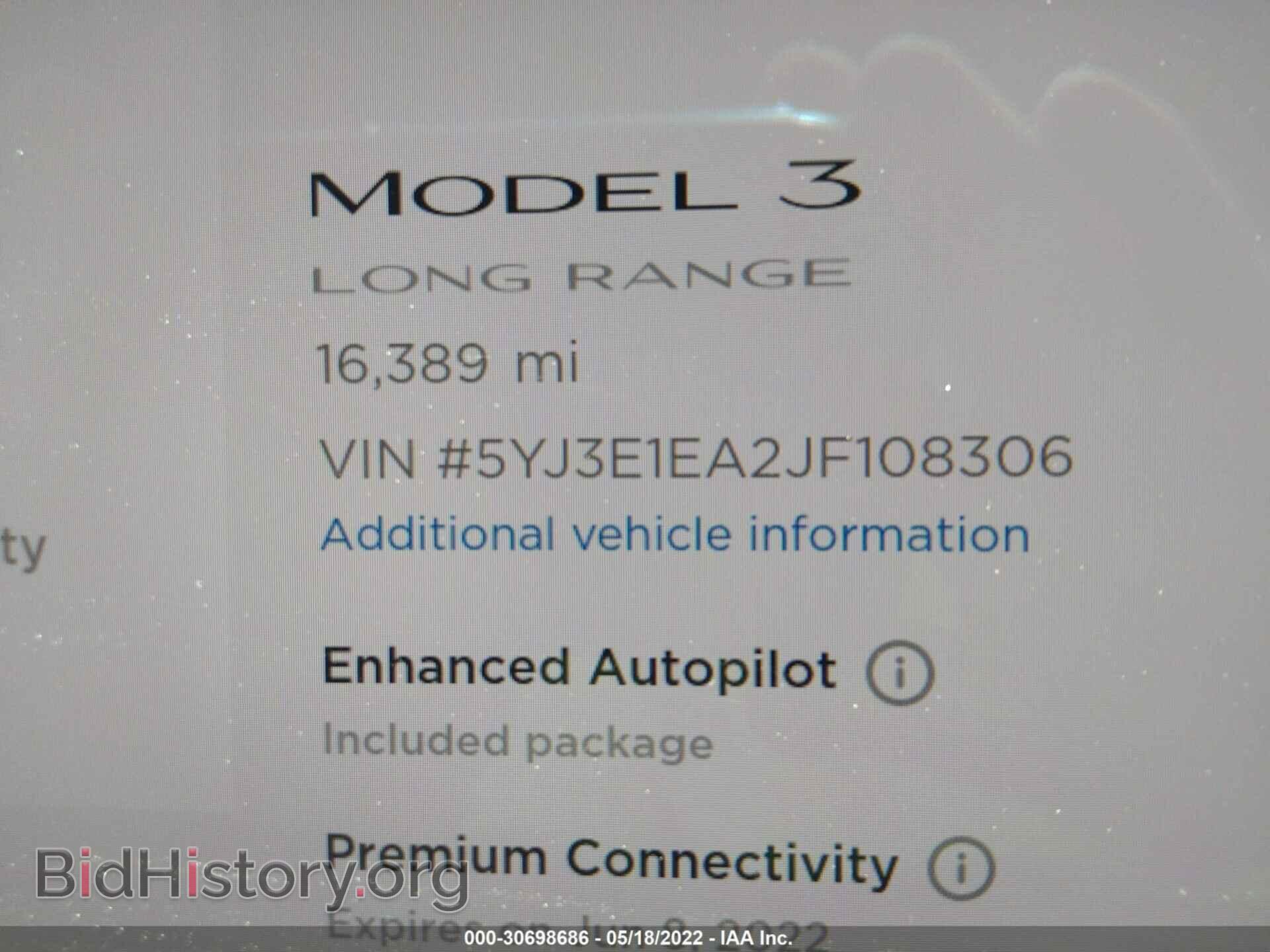 2018 TESLA MODEL 3 - VIN: 5YJ3E1EA2JF108306 - Photo 7