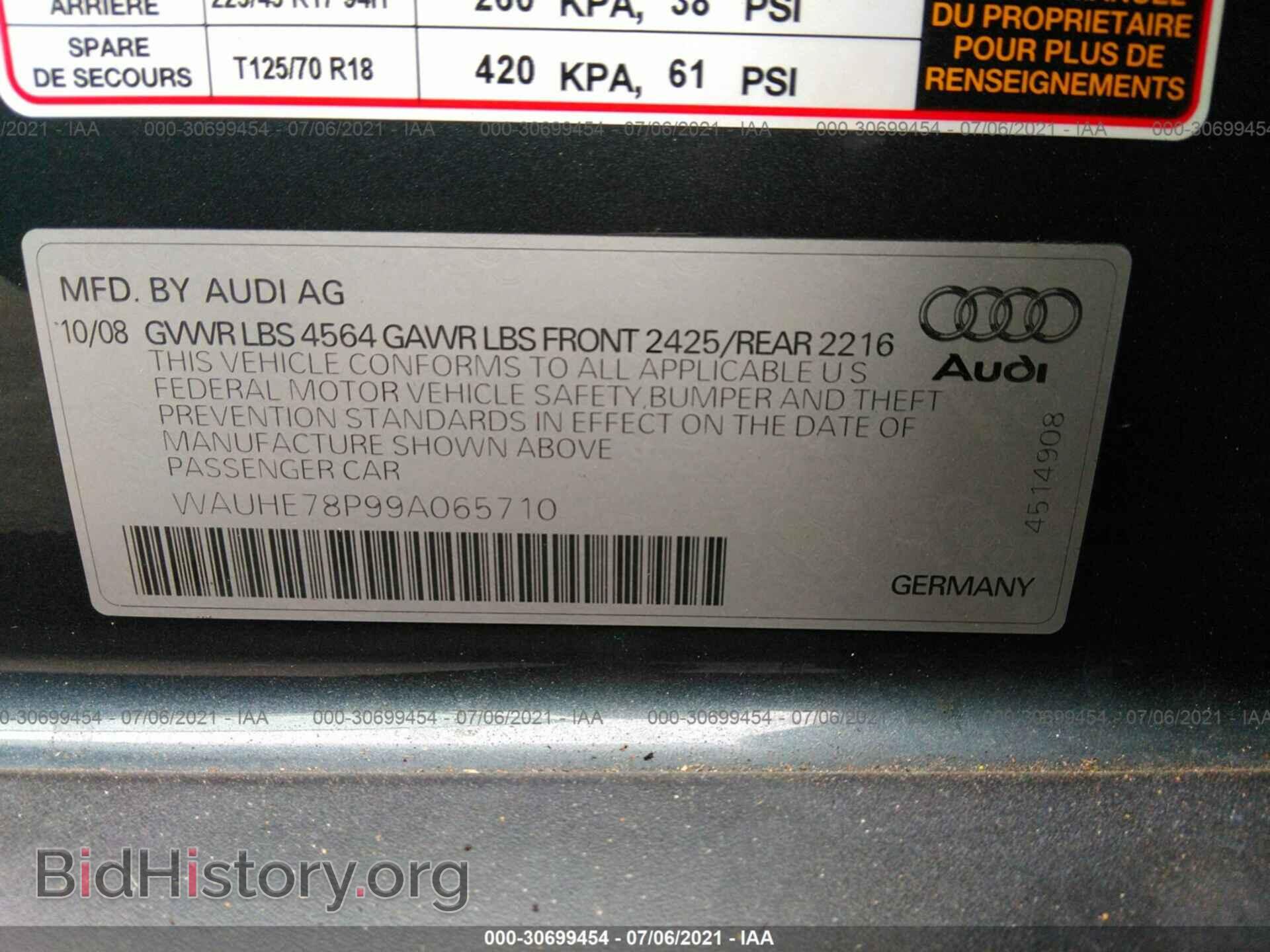 2009 AUDI A3 - VIN: WAUHE78P99A065710 - Фото 9