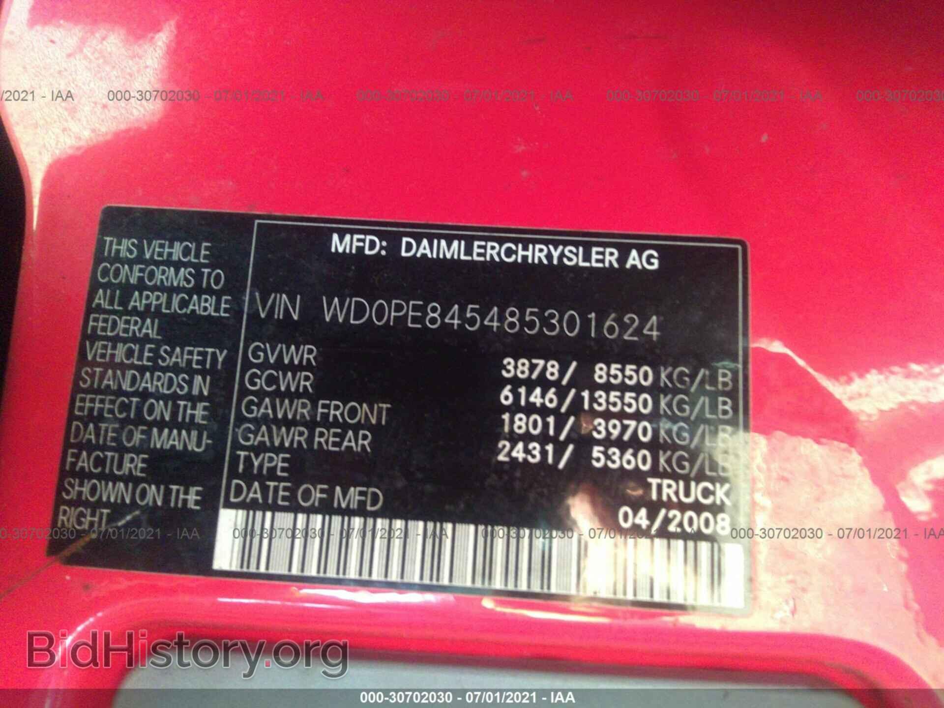2008 DODGE SPRINTER - VIN: WD0PE845485301624 - Photo 9