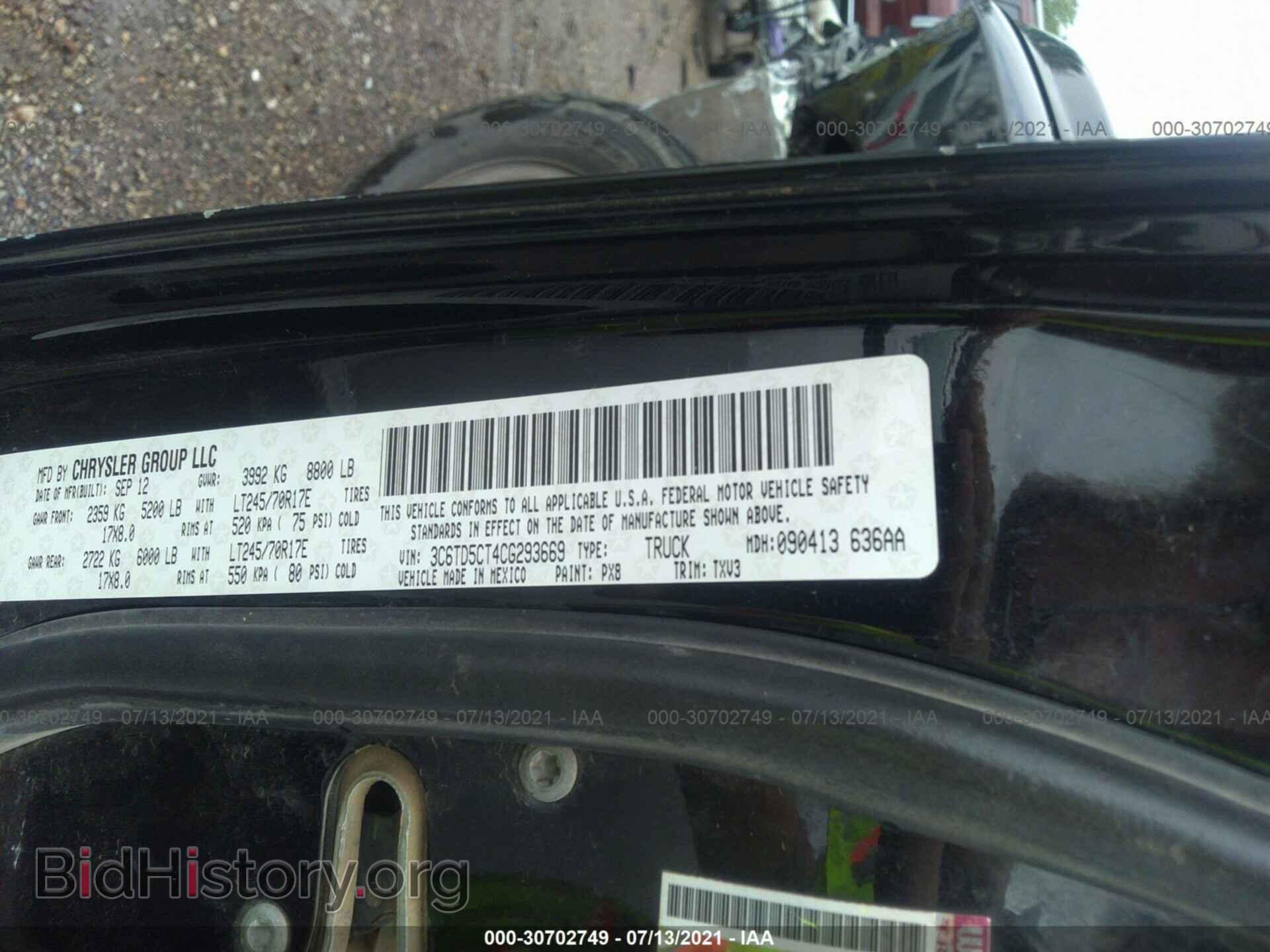 2012 RAM 2500 - VIN: 3C6TD5CT4CG293669 - Photo 9