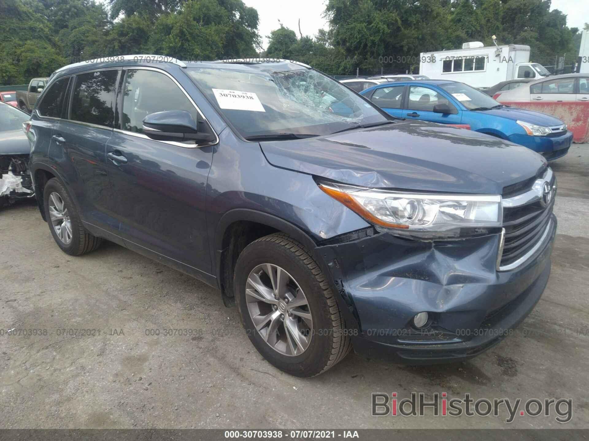 Фотография 5TDJKRFH1FS116538 - TOYOTA HIGHLANDER 2015