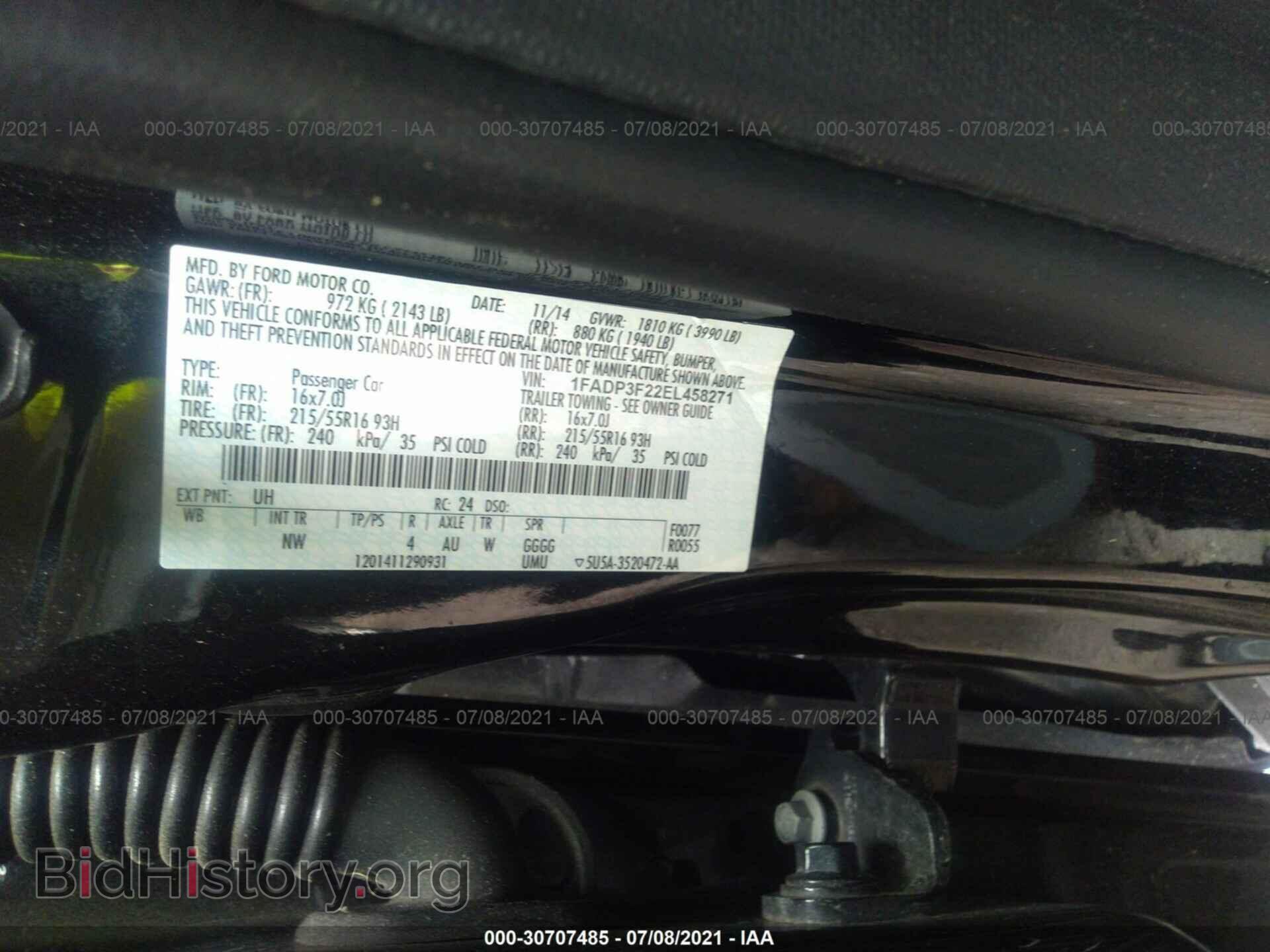 2014 FORD FOCUS - VIN: 1FADP3F22EL458271 - Photo 9