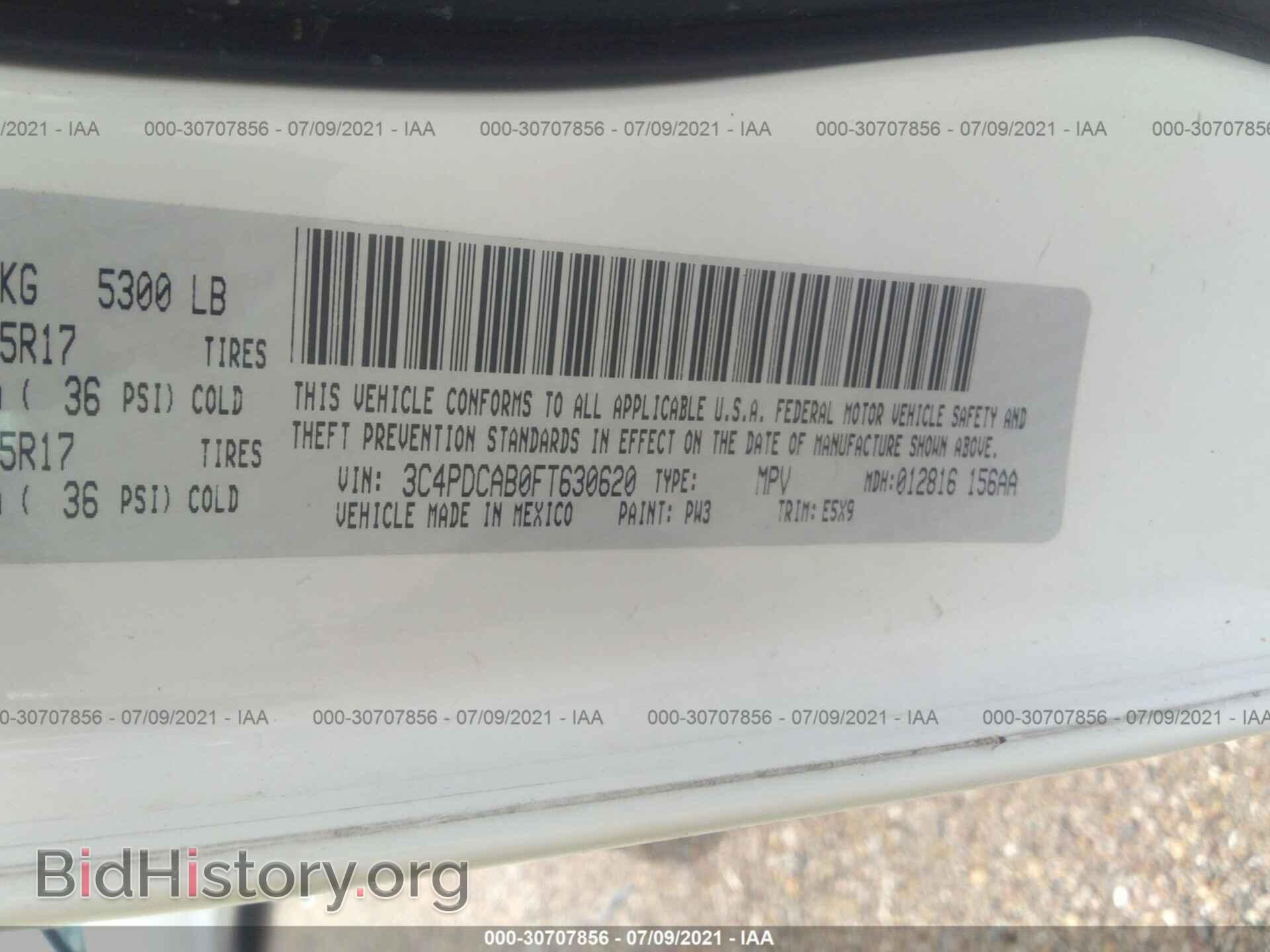 2015 DODGE JOURNEY - VIN: 3C4PDCAB0FT630620 - Photo 9
