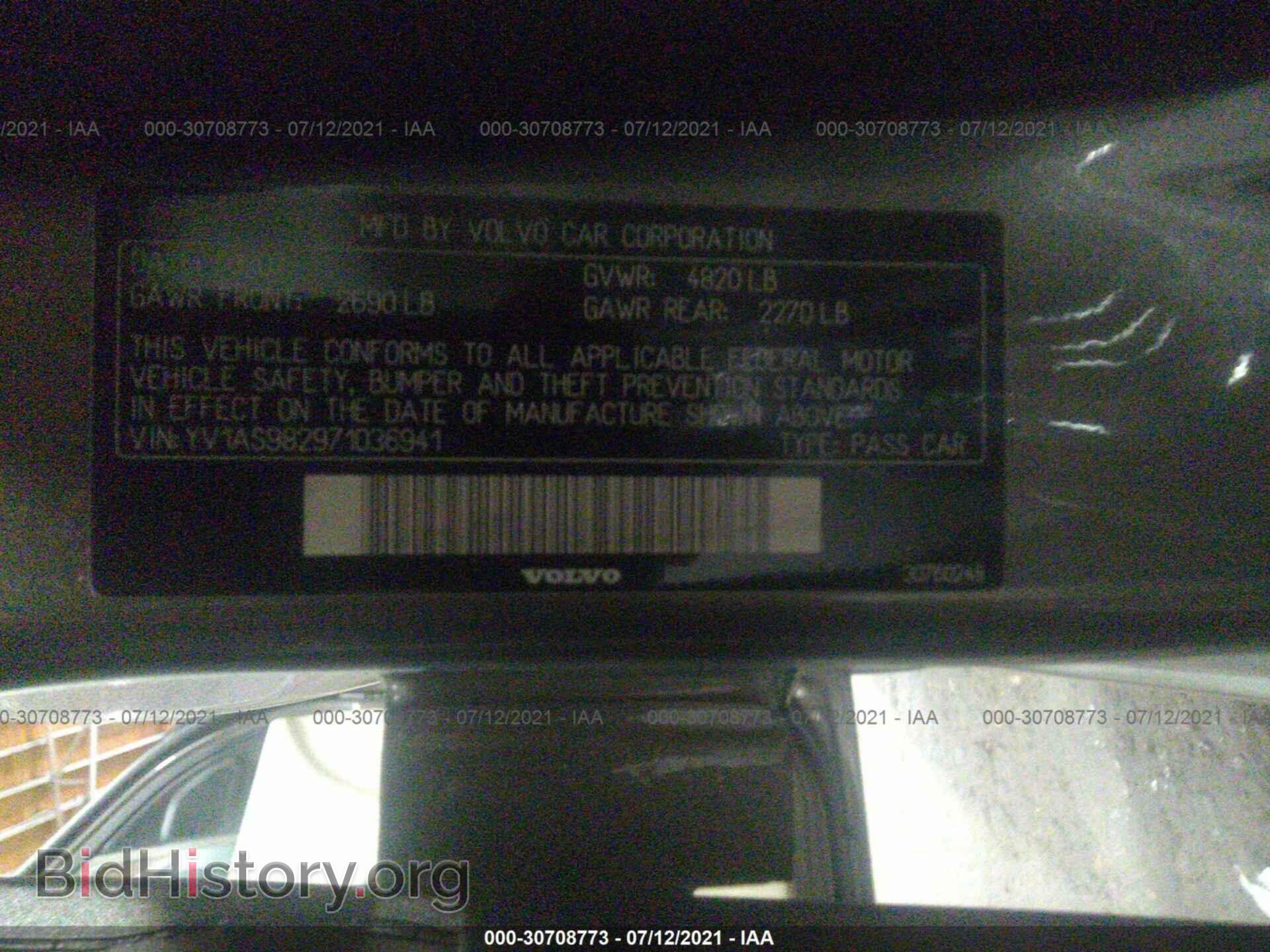 2007 VOLVO S80 - VIN: YV1AS982971036941 - Photo 9