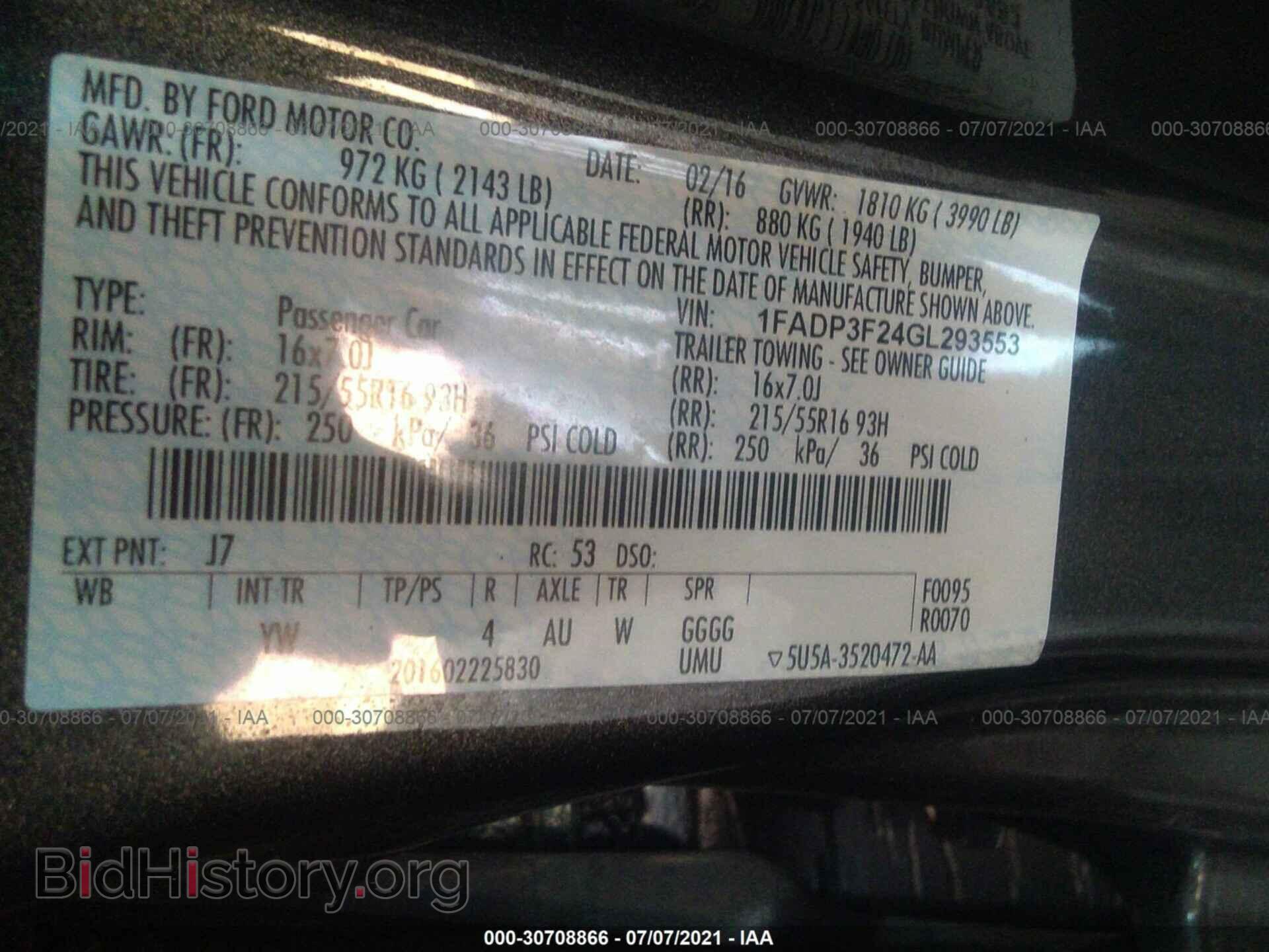 2016 FORD FOCUS - VIN: 1FADP3F24GL293553 - Фото 9