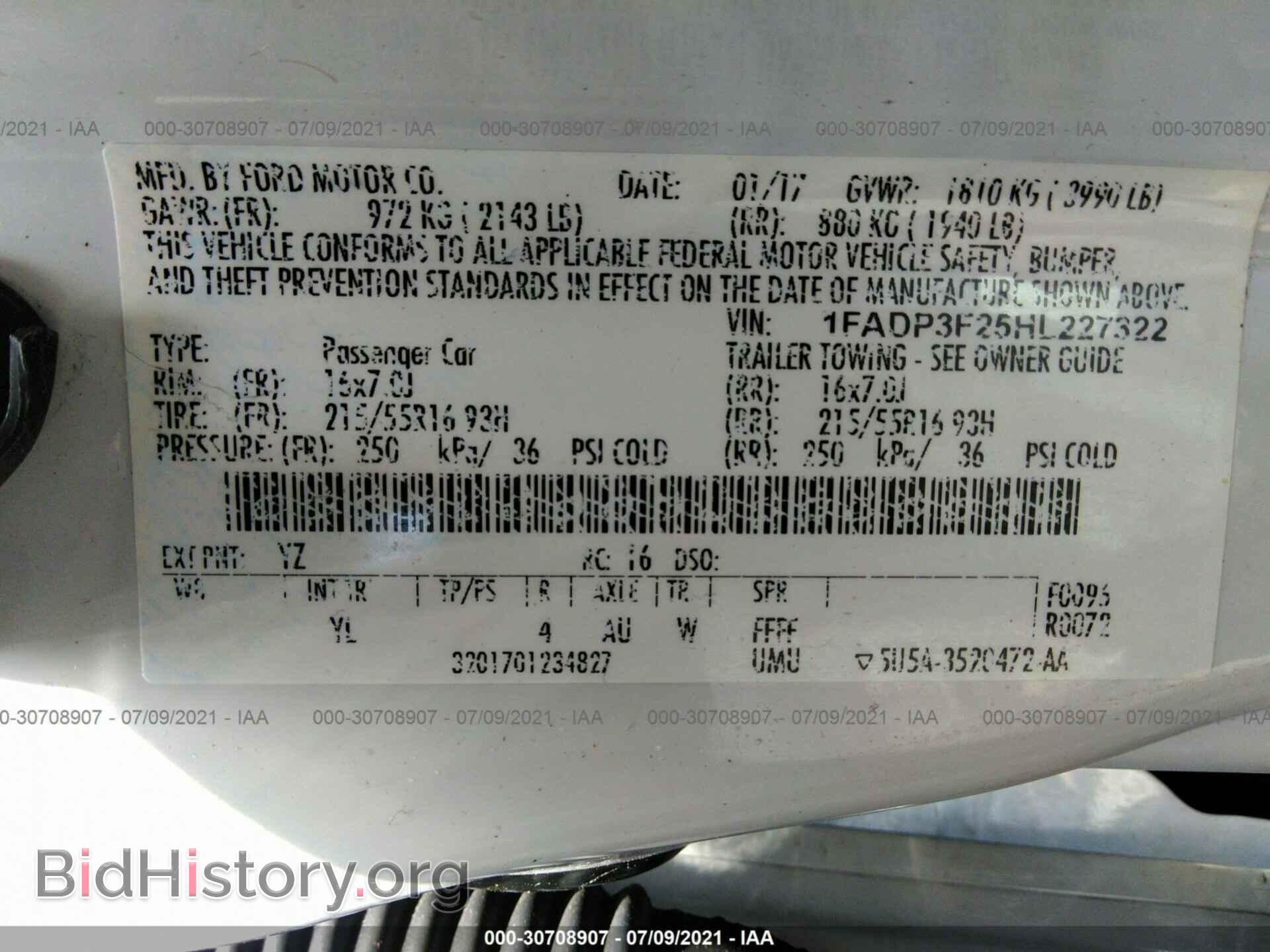 2017 FORD FOCUS - VIN: 1FADP3F25HL227322 - Фото 9