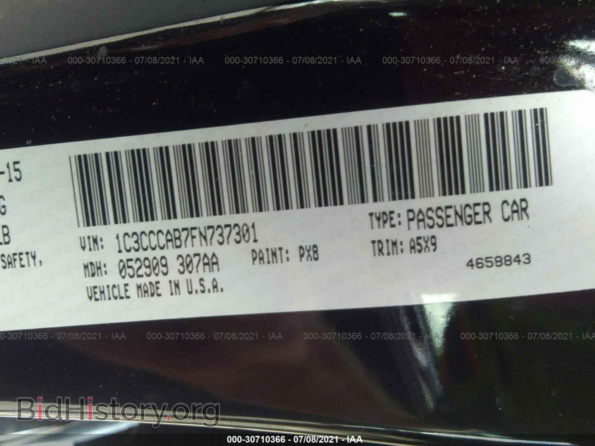2015 CHRYSLER 200 - VIN: 1C3CCCAB7FN737301 - Фото 9