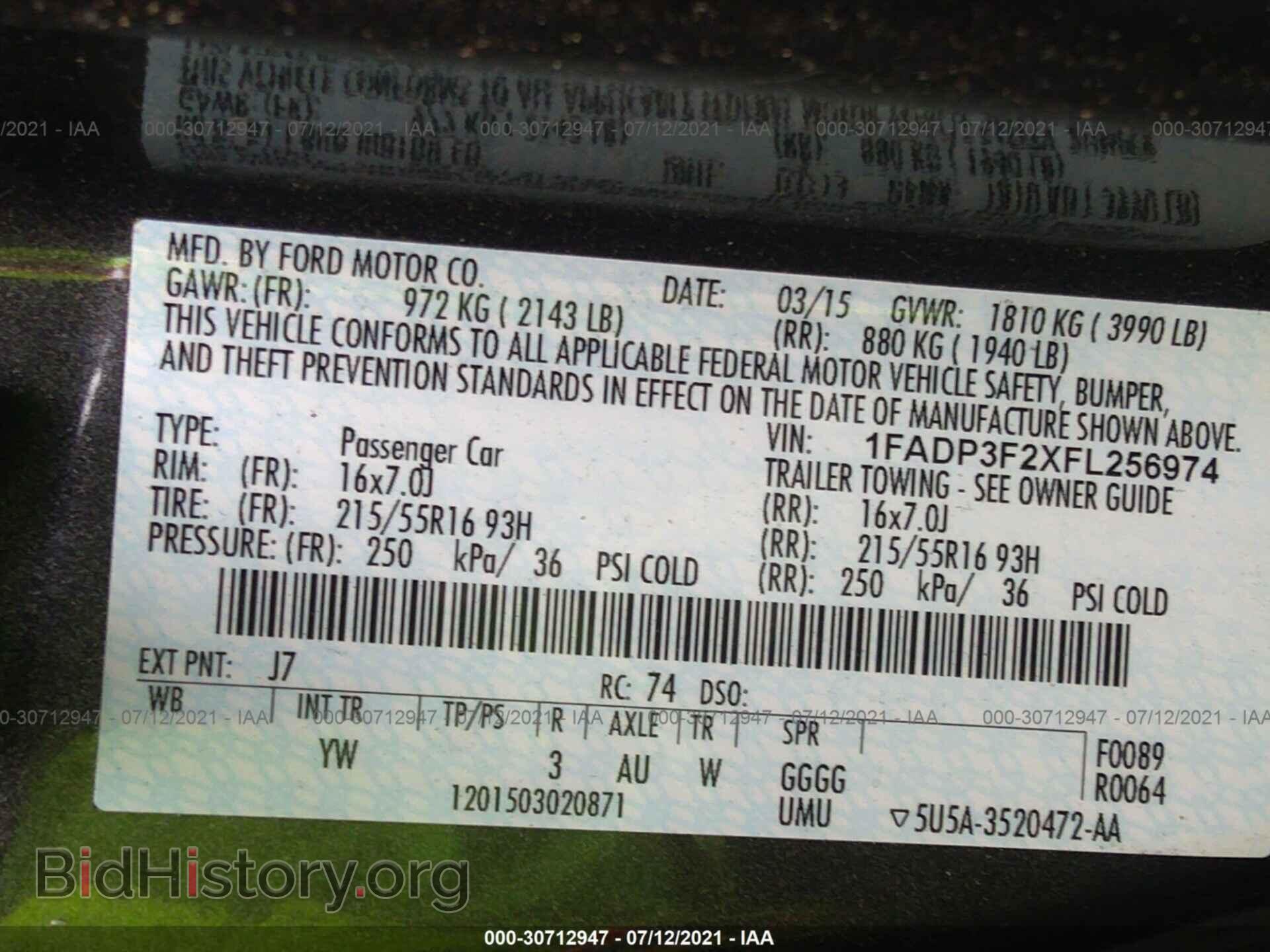 2015 FORD FOCUS - VIN: 1FADP3F2XFL256974 - Photo 9