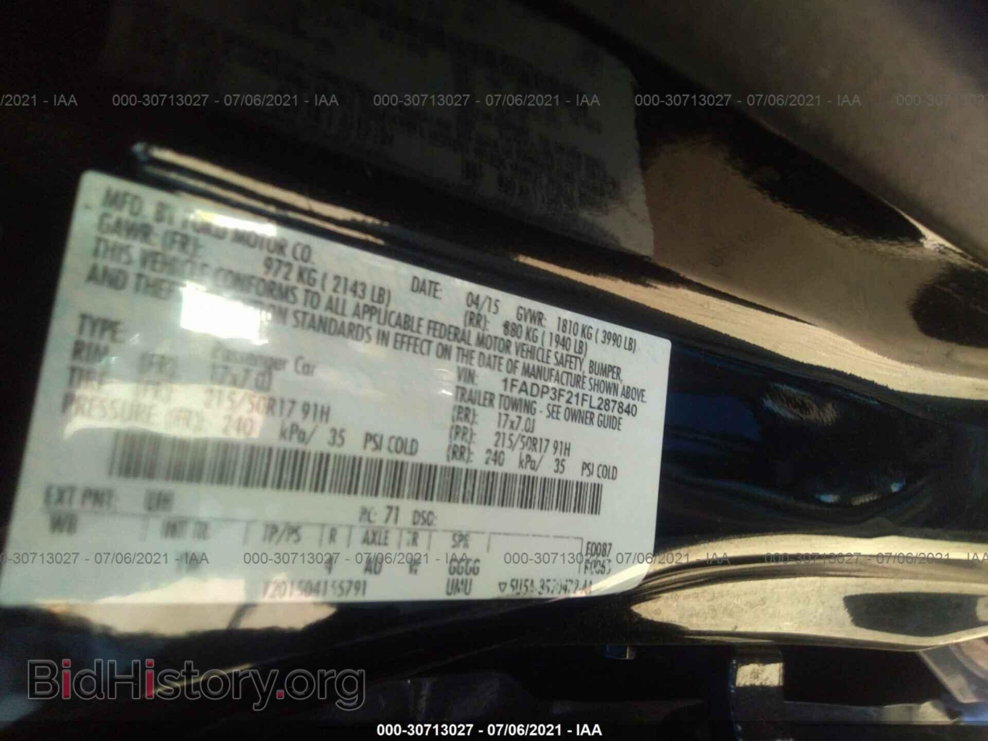 2015 FORD FOCUS - VIN: 1FADP3F21FL287840 - Фото 9