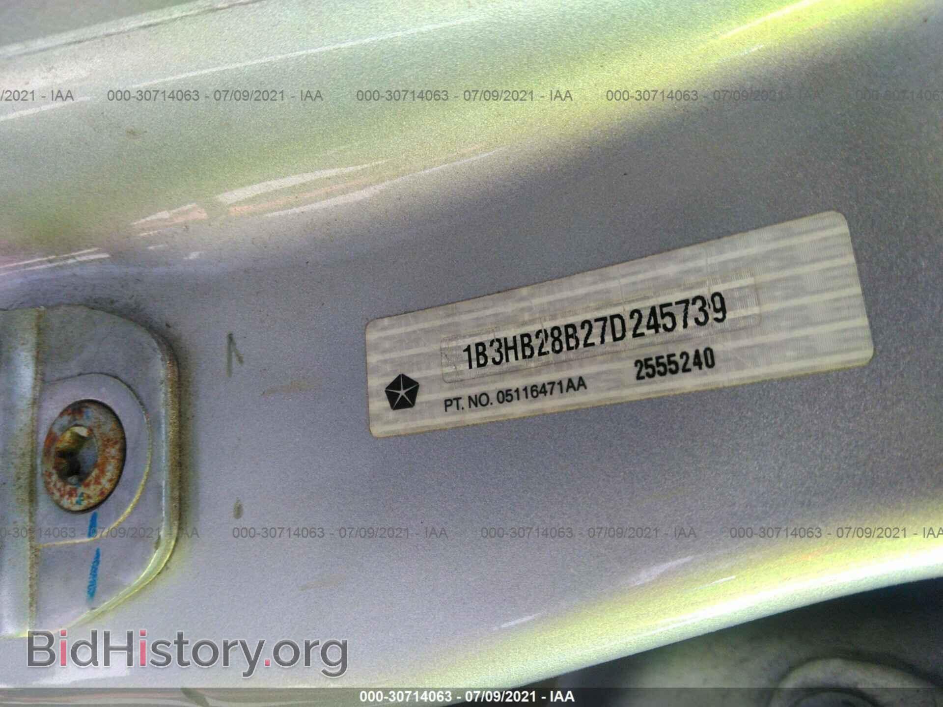 2007 DODGE CALIBER - VIN: 1B3HB28B27D245739 - Фото 7