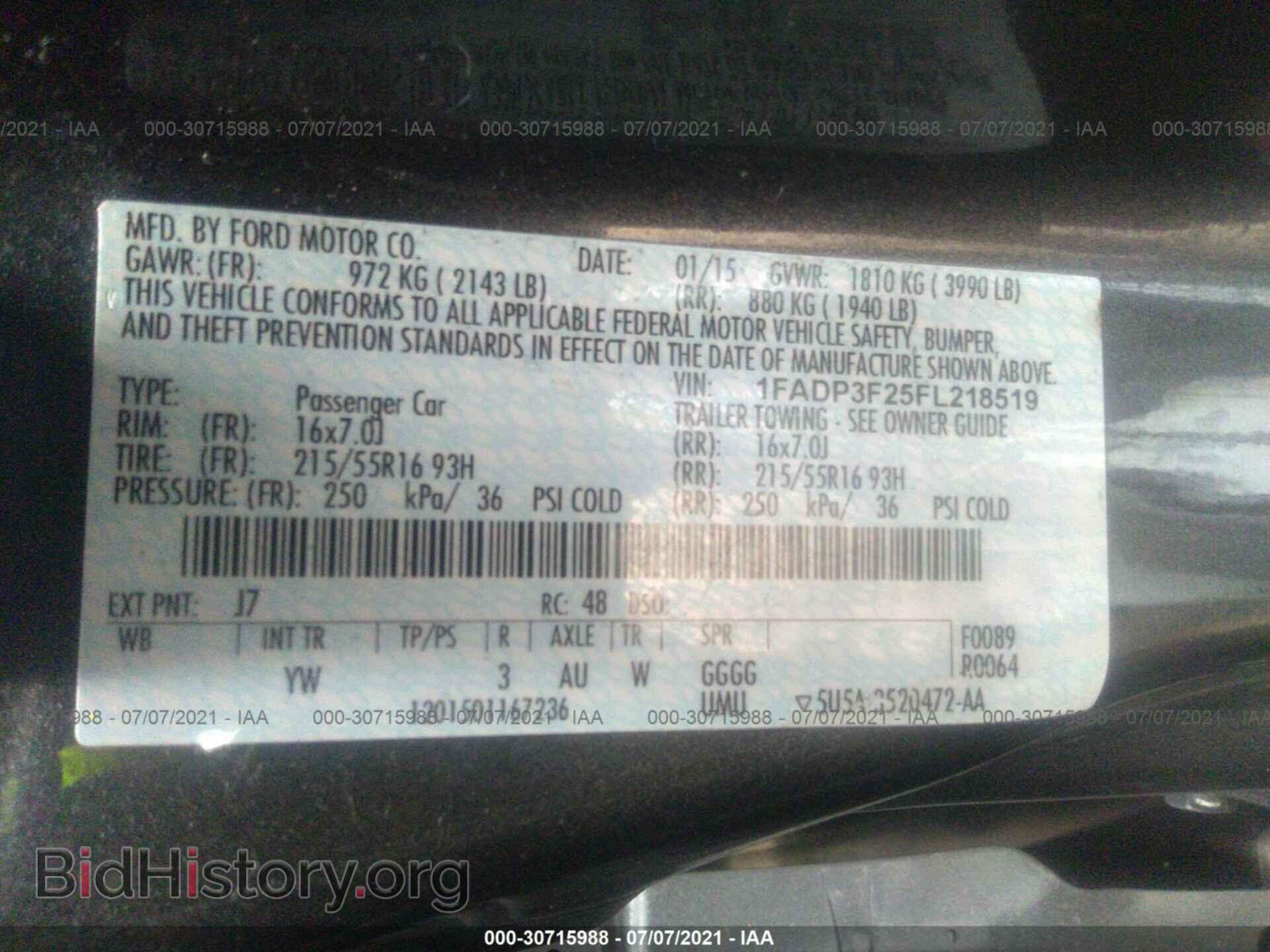 2015 FORD FOCUS - VIN: 1FADP3F25FL218519 - Фото 9