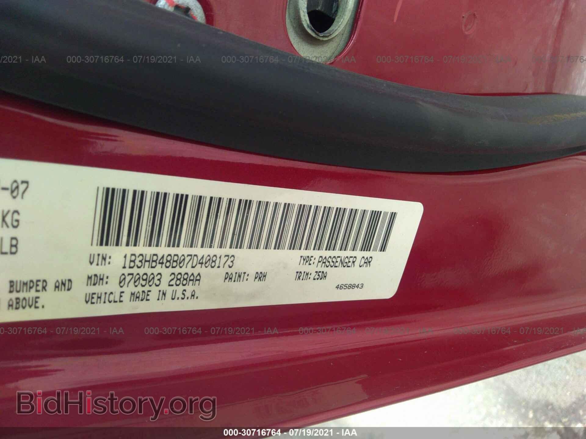 2007 DODGE CALIBER - VIN: 1B3HB48B07D408173 - Photo 9