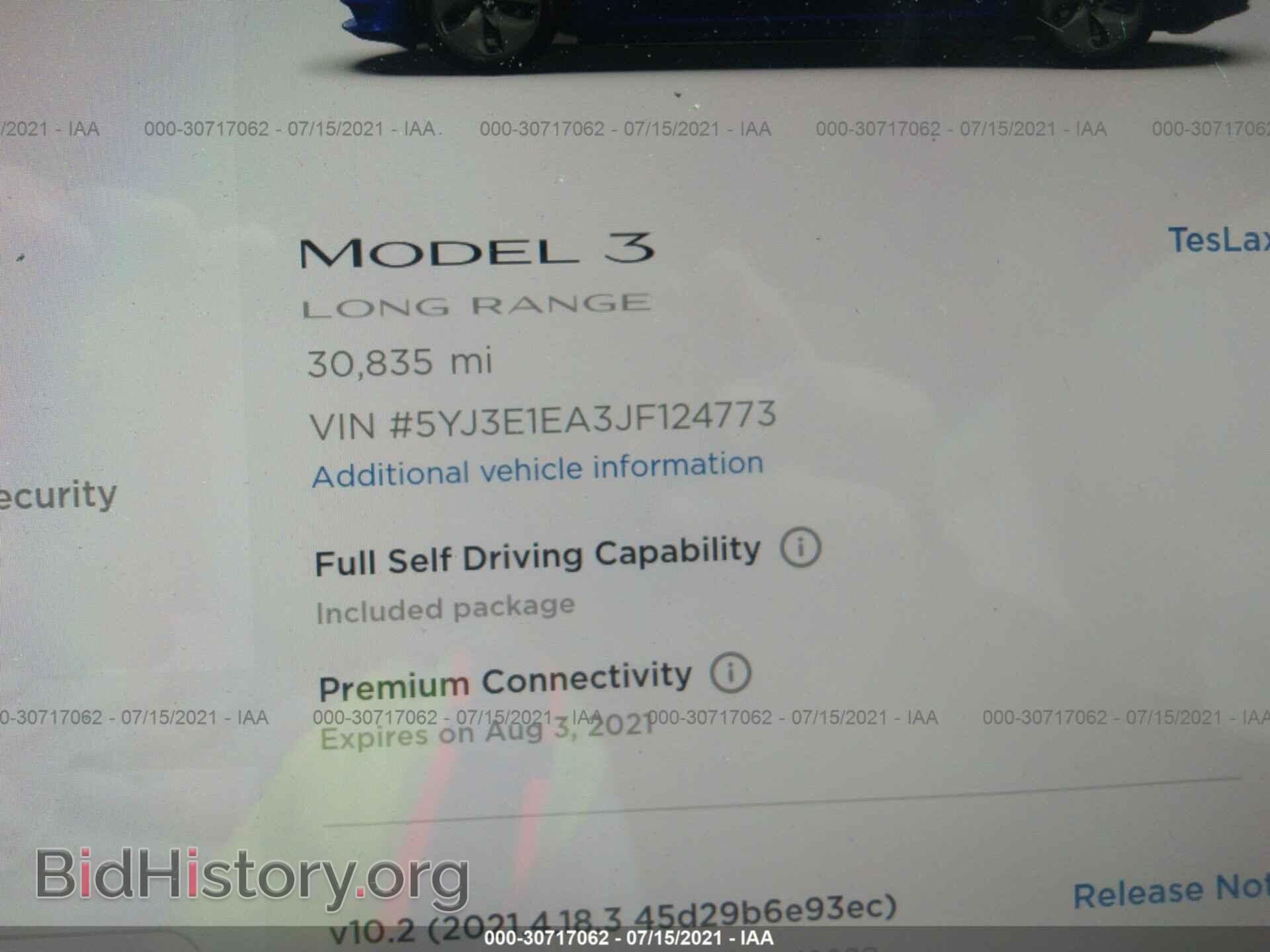 2018 TESLA MODEL 3 - VIN: 5YJ3E1EA3JF124773 - Фото 7