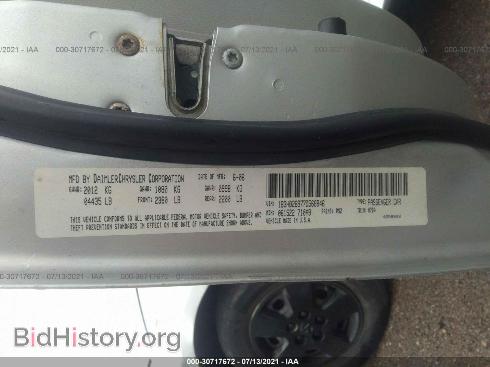 2007 DODGE CALIBER - VIN: 1B3HB28B77D568846 - Photo 9