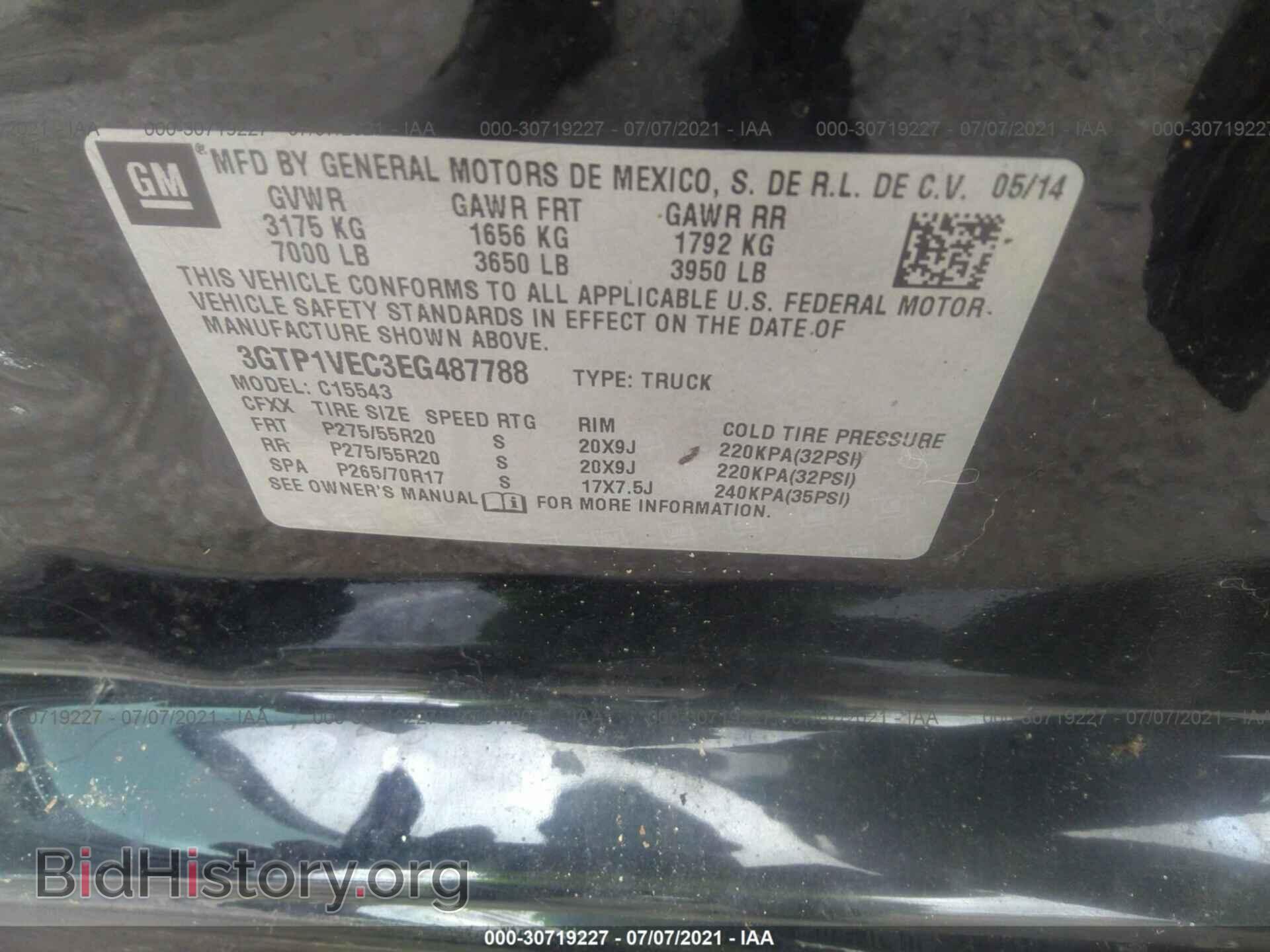 2014 GMC SIERRA 1500 - VIN: 3GTP1VEC3EG487788 - Photo 9
