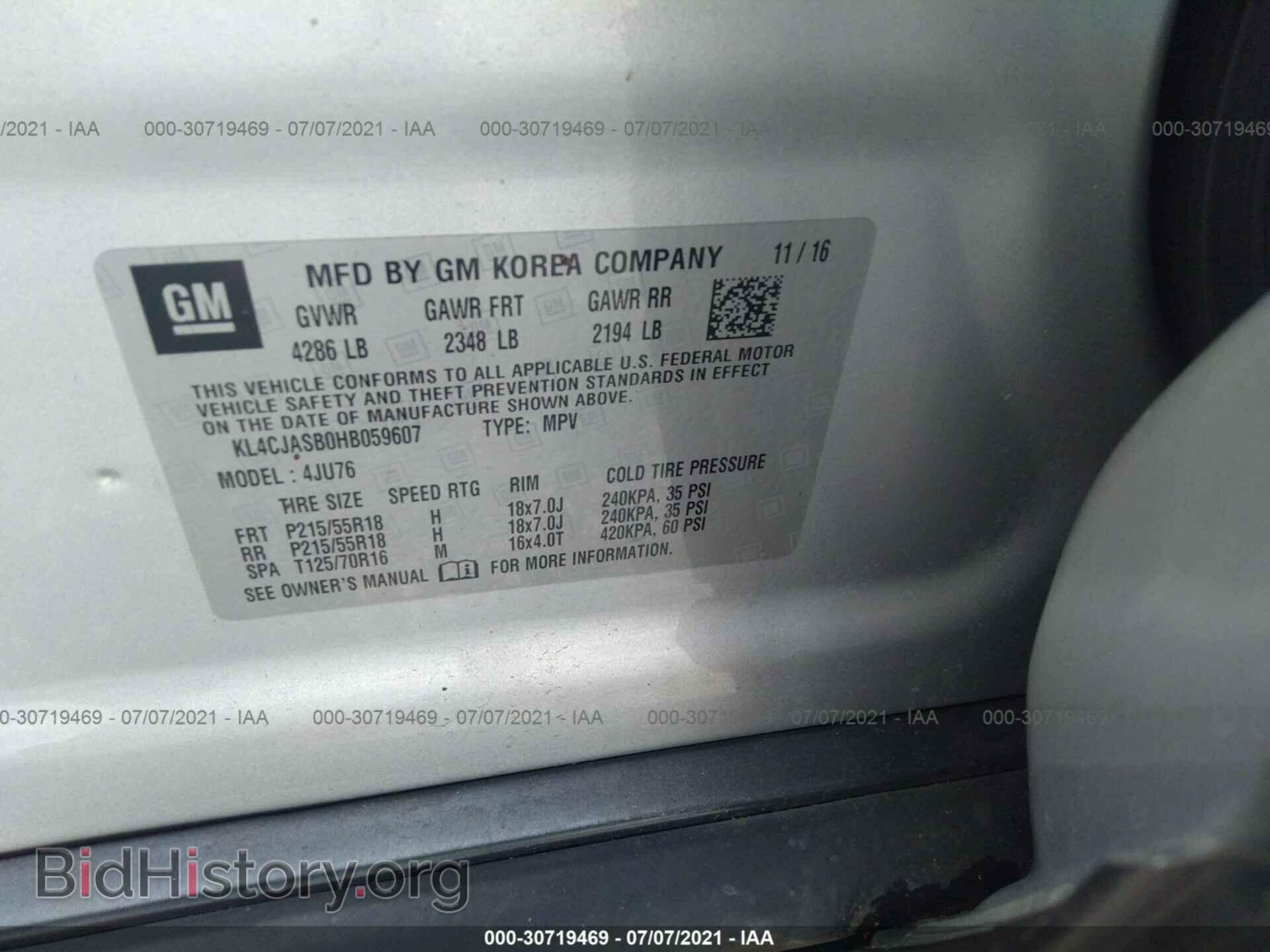2017 BUICK ENCORE - VIN: KL4CJASB0HB059607 - Photo 9