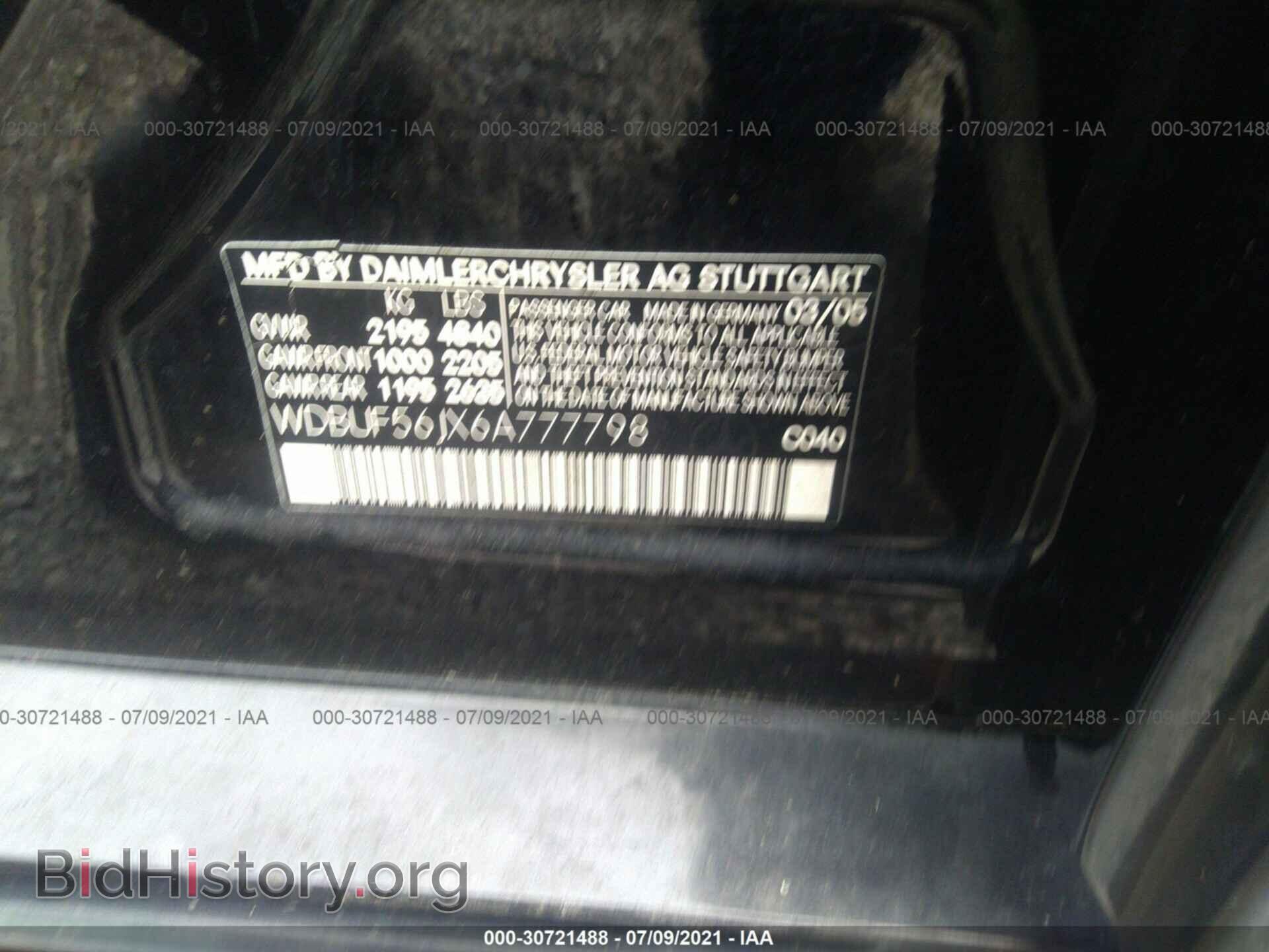 2006 MERCEDES-BENZ E-CLASS - VIN: WDBUF56JX6A777798 - Фото 9