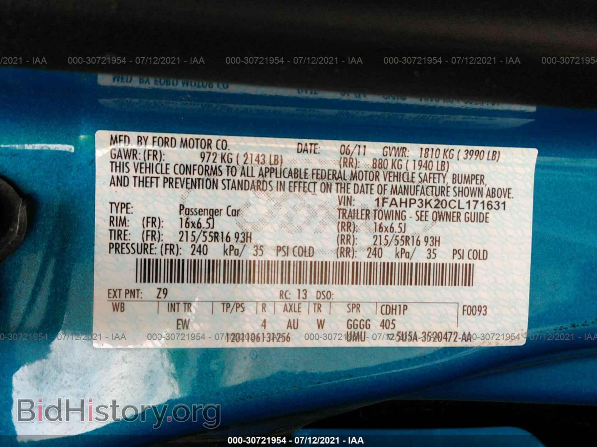 2012 FORD FOCUS - VIN: 1FAHP3K20CL171631 - Photo 9