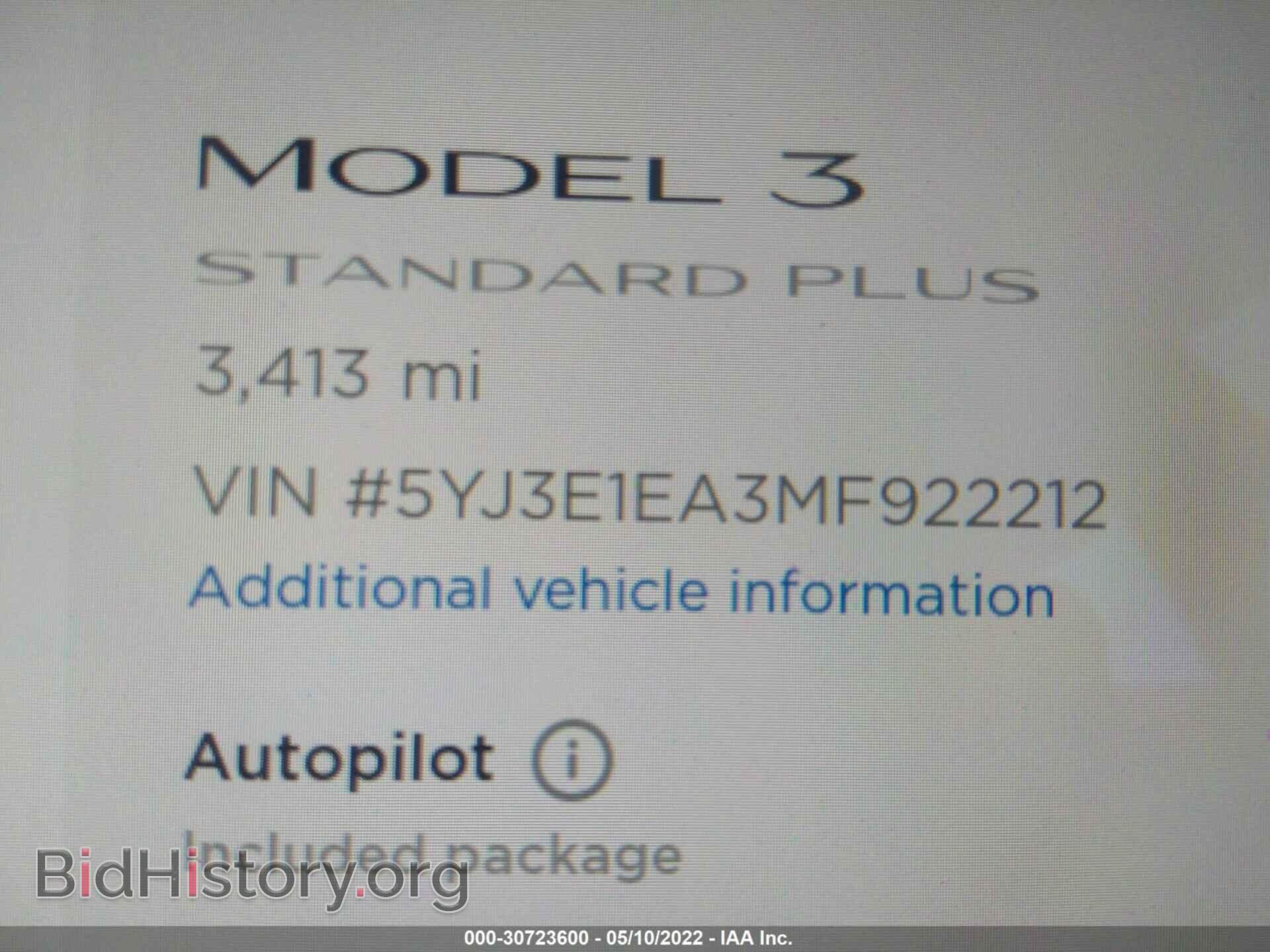 2021 TESLA MODEL 3 - VIN: 5YJ3E1EA3MF922212 - Фото 7