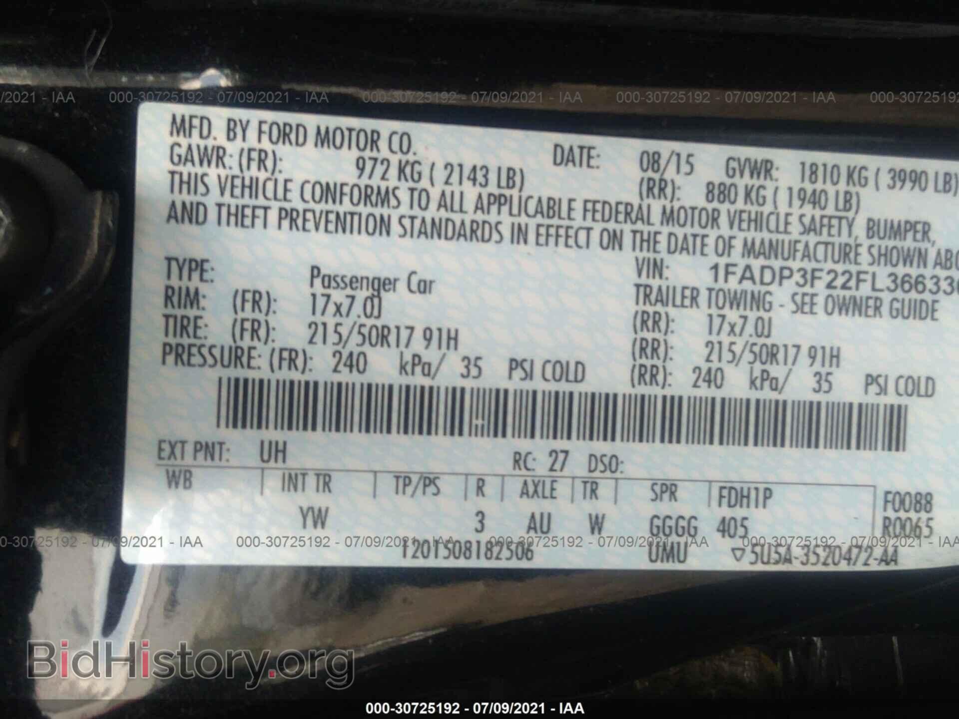 2015 FORD FOCUS - VIN: 1FADP3F22FL366336 - Photo 9
