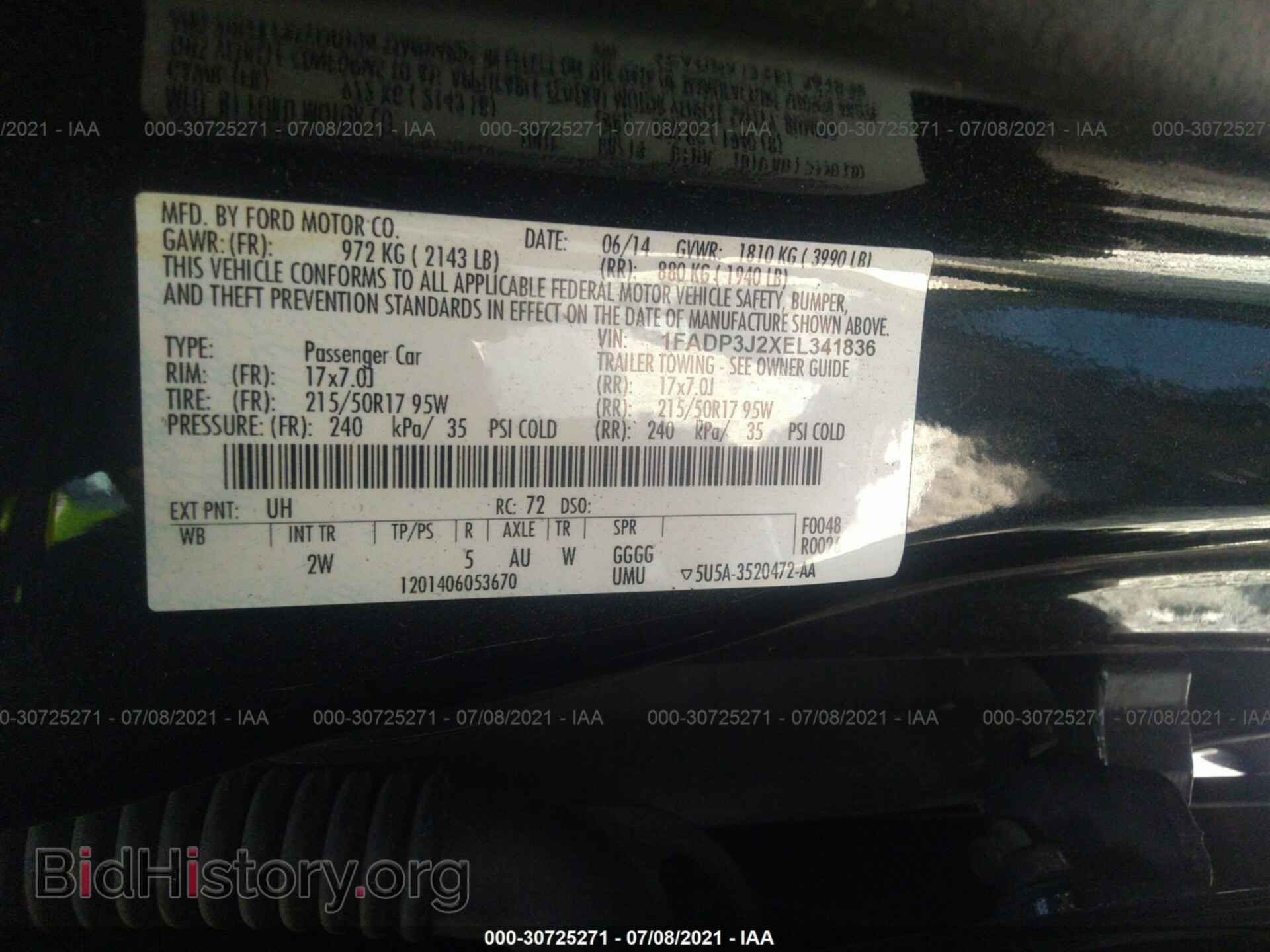 2014 FORD FOCUS - VIN: 1FADP3J2XEL341836 - Фото 9