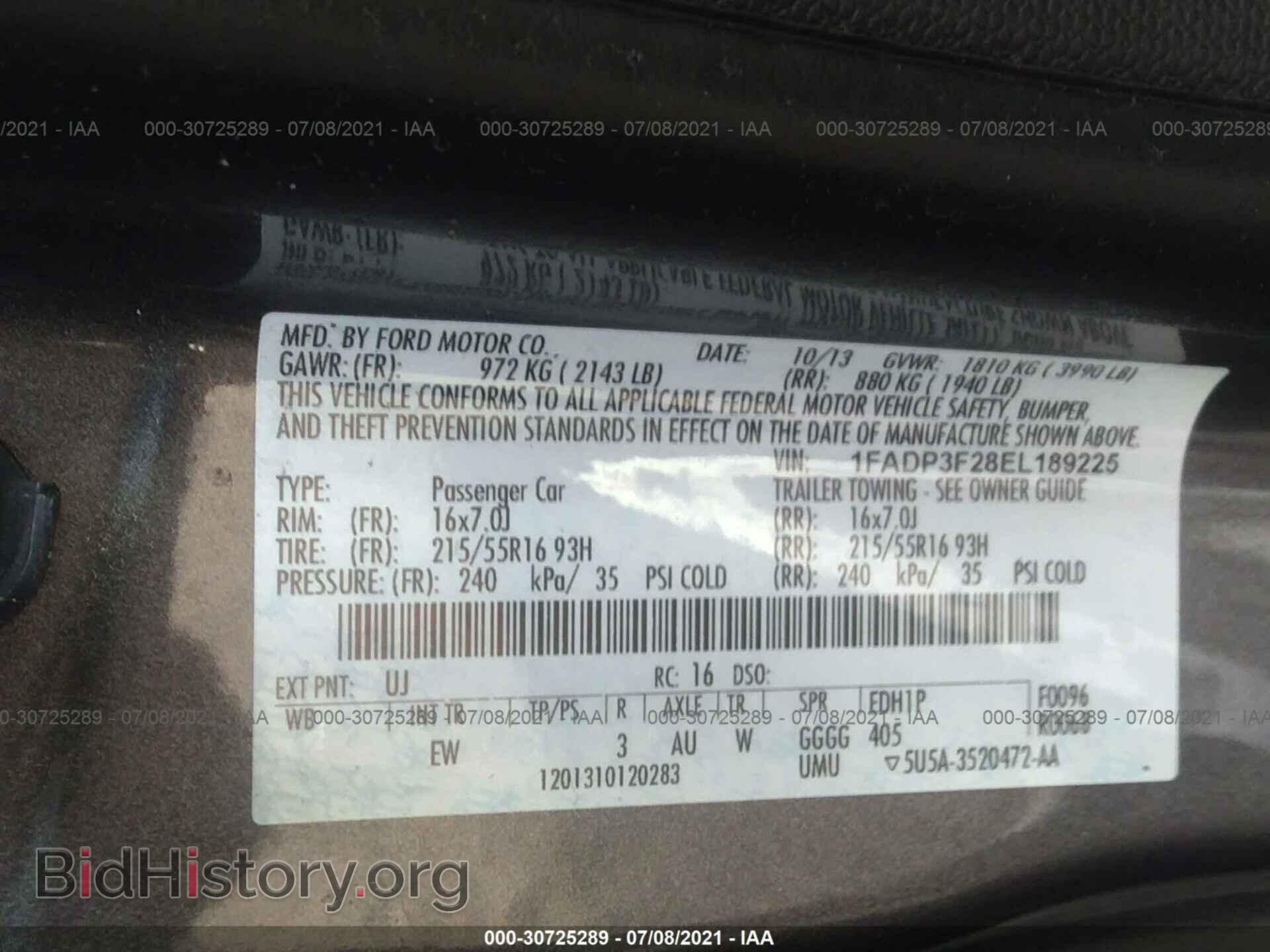 2014 FORD FOCUS - VIN: 1FADP3F28EL189225 - Photo 9
