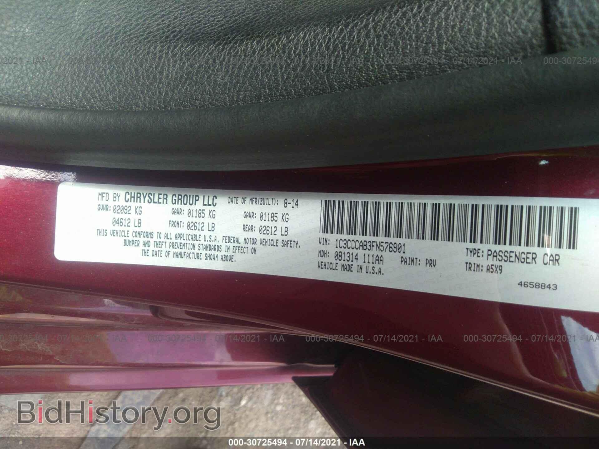 2015 CHRYSLER 200 - VIN: 1C3CCCAB3FN576901 - Фото 9
