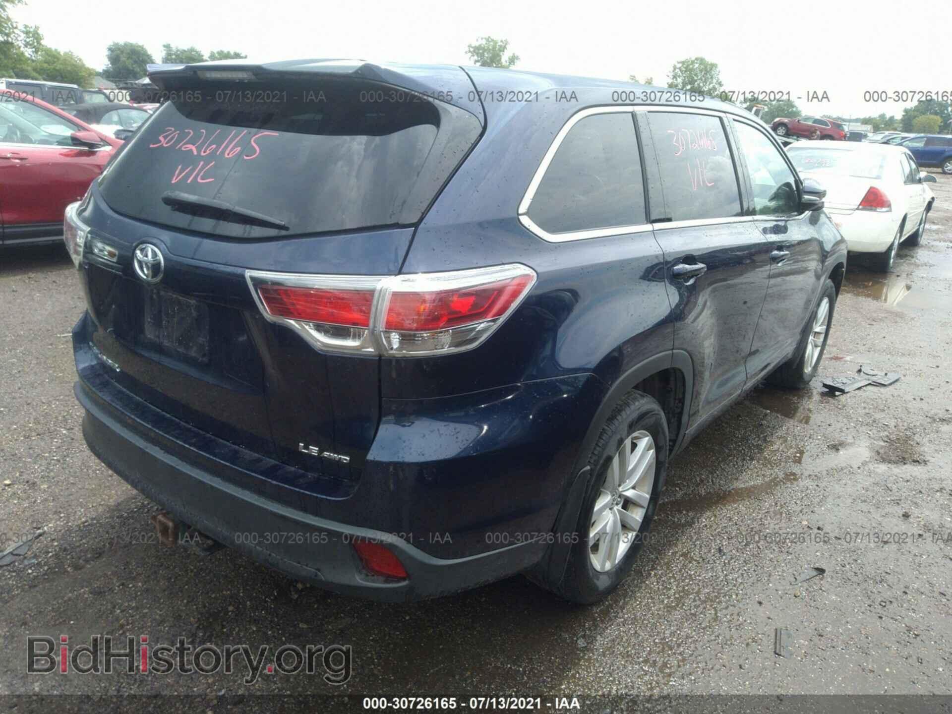 2015 TOYOTA HIGHLANDER - VIN: 5TDBKRFH7FS073473 - Фото 4