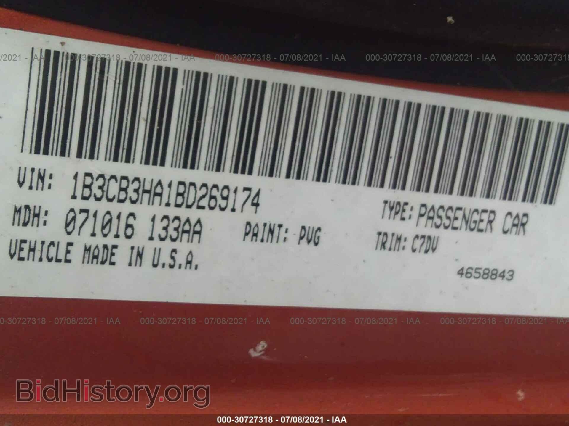 2011 DODGE CALIBER - VIN: 1B3CB3HA1BD269174 - Photo 9