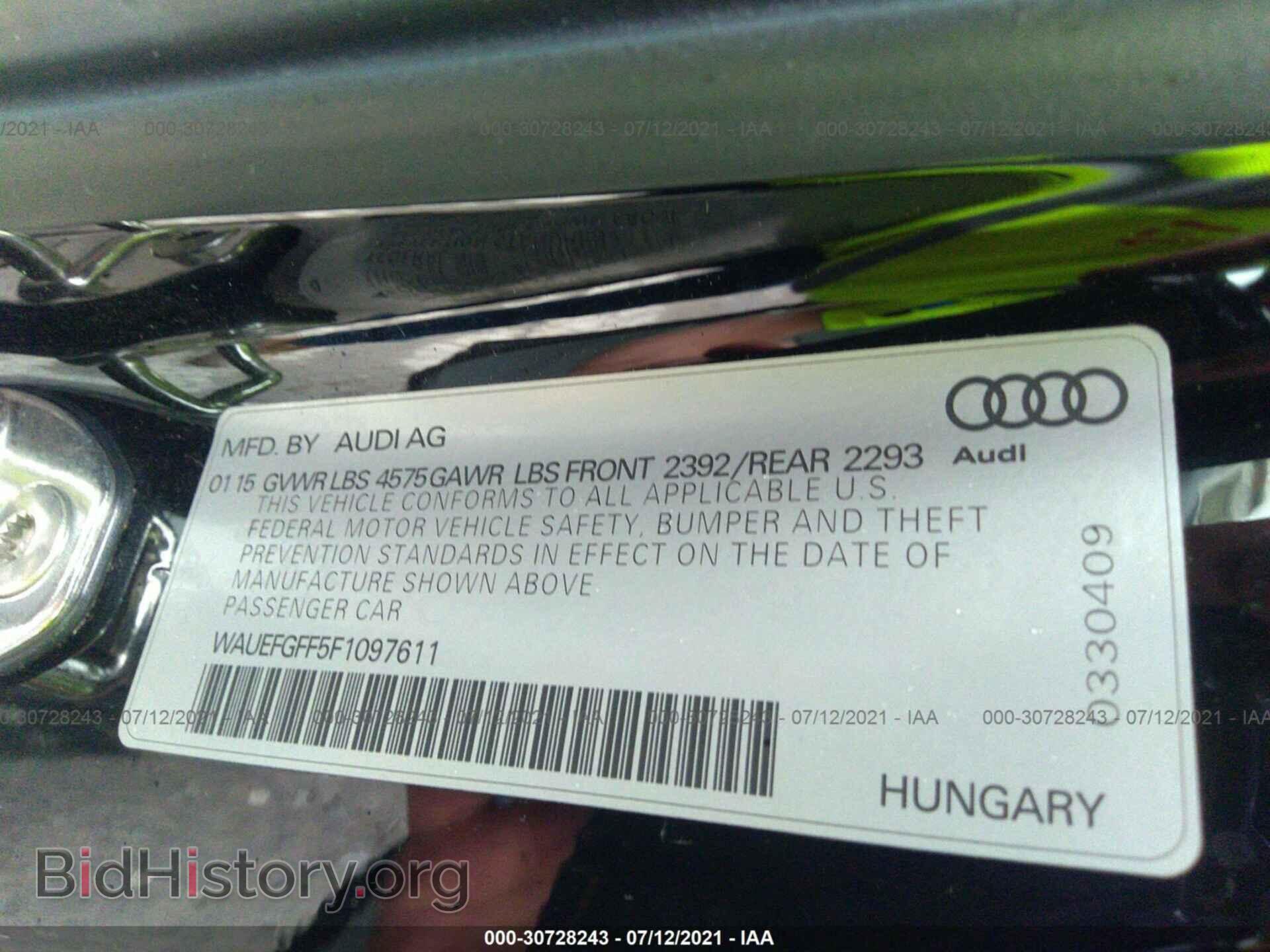 2015 AUDI A3 - VIN: WAUEFGFF5F1097611 - Фото 9
