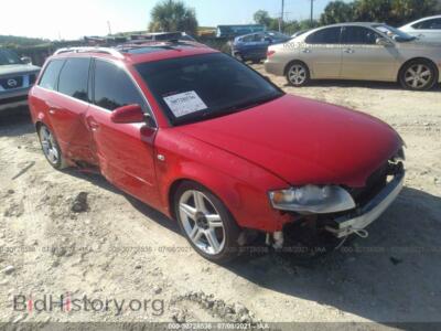 2007 Audi A4 2.0T, красный — VIN WAUKF78E37A047914, IAAI