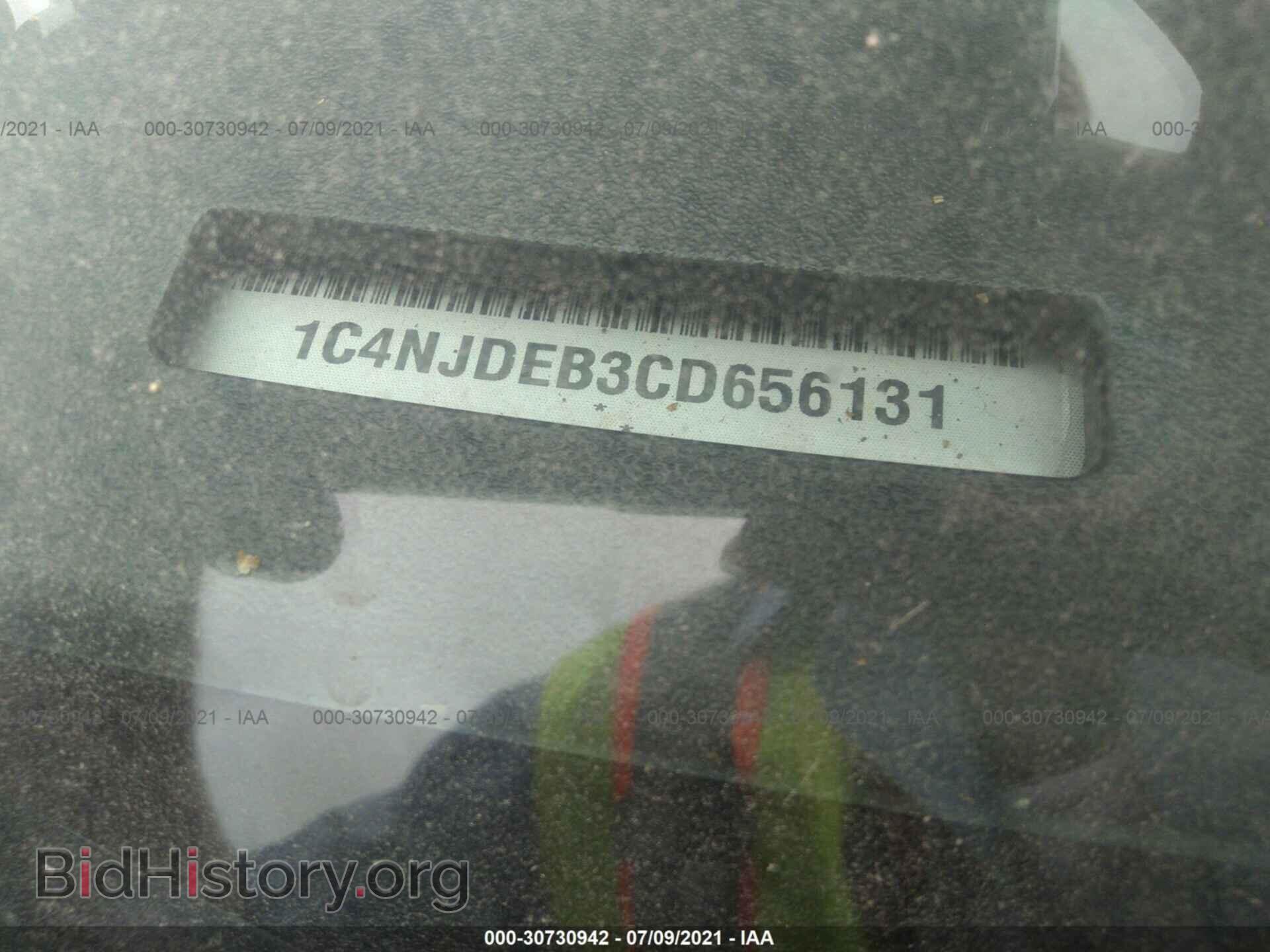 2012 JEEP COMPASS - VIN: 1C4NJDEB3CD656131 - Фото 9