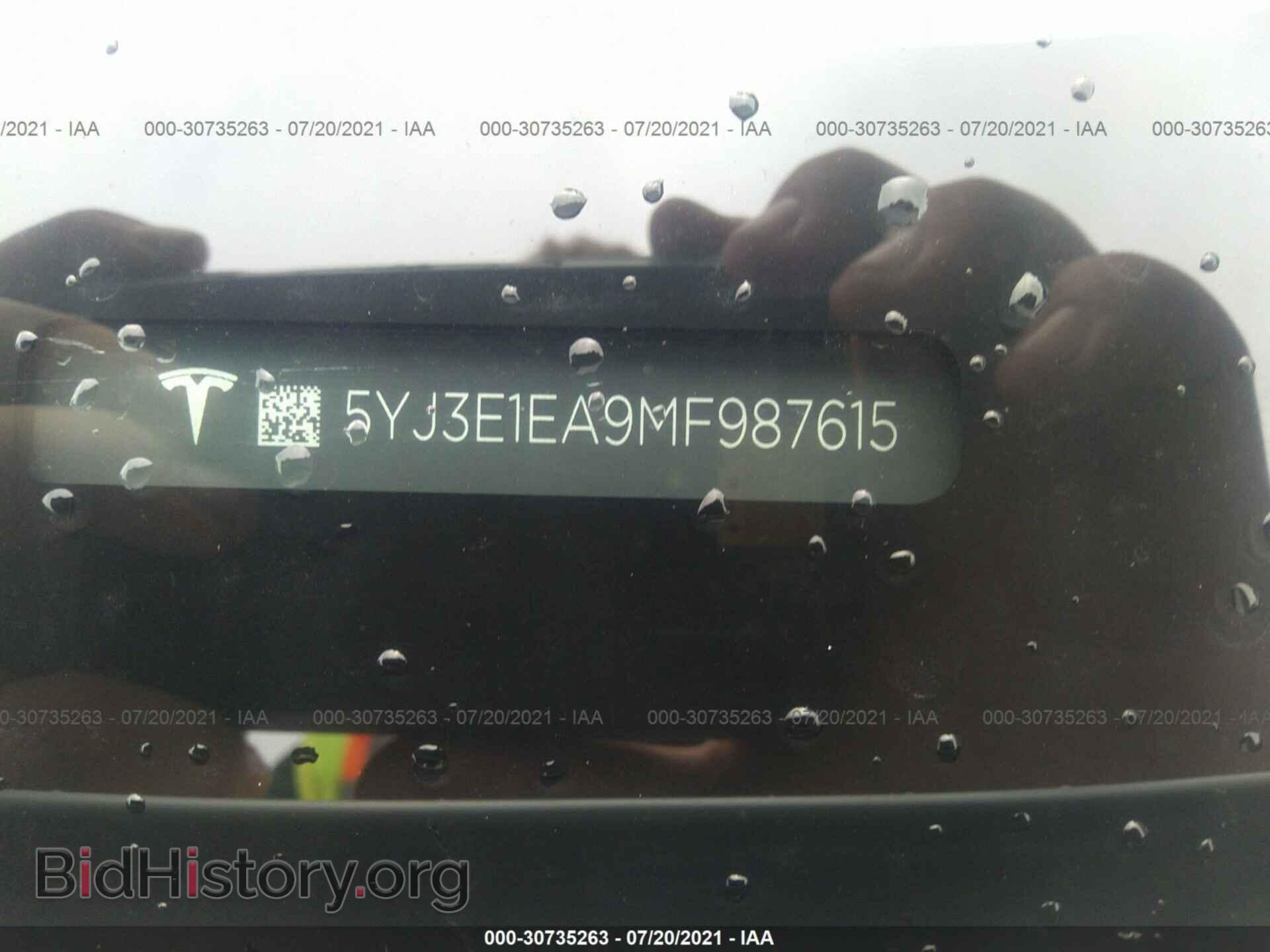 2021 TESLA MODEL 3 - VIN: 5YJ3E1EA9MF987615 - Photo 9