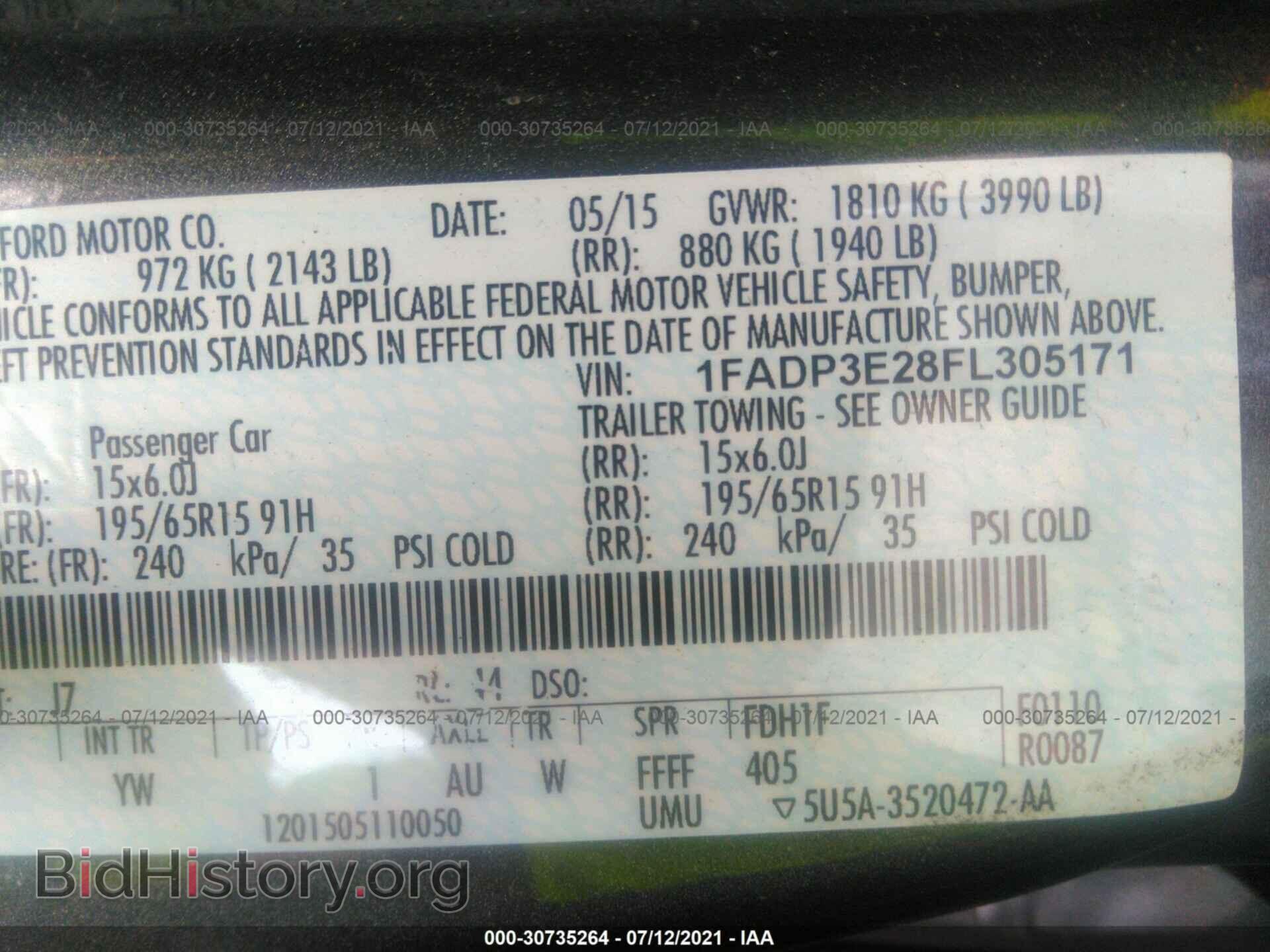 2015 FORD FOCUS - VIN: 1FADP3E28FL305171 - Photo 9