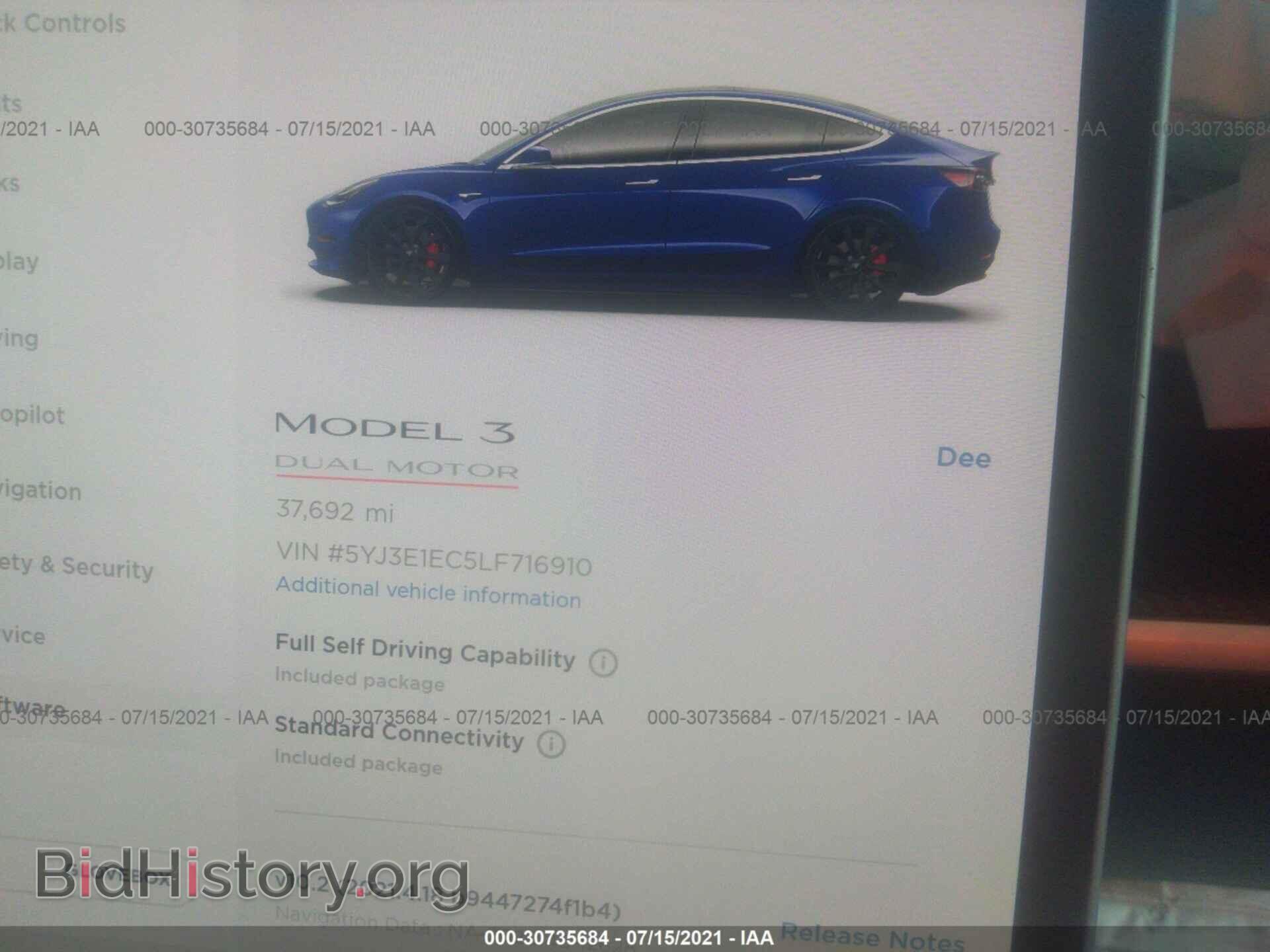 2020 TESLA MODEL 3 - VIN: 5YJ3E1EC5LF716910 - Photo 7