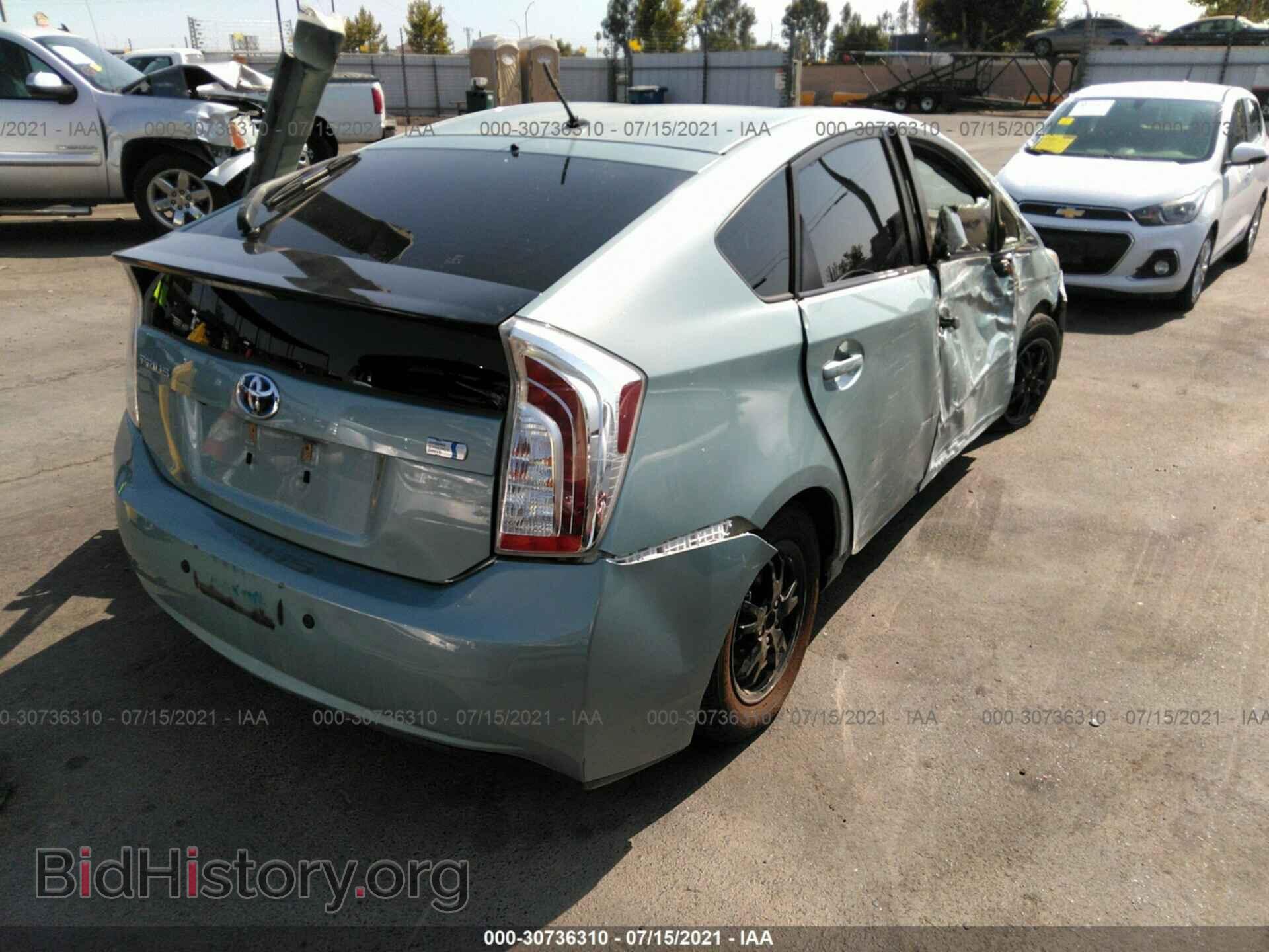 2014 TOYOTA PRIUS - VIN: JTDKN3DU4E1828658 - Фото 4