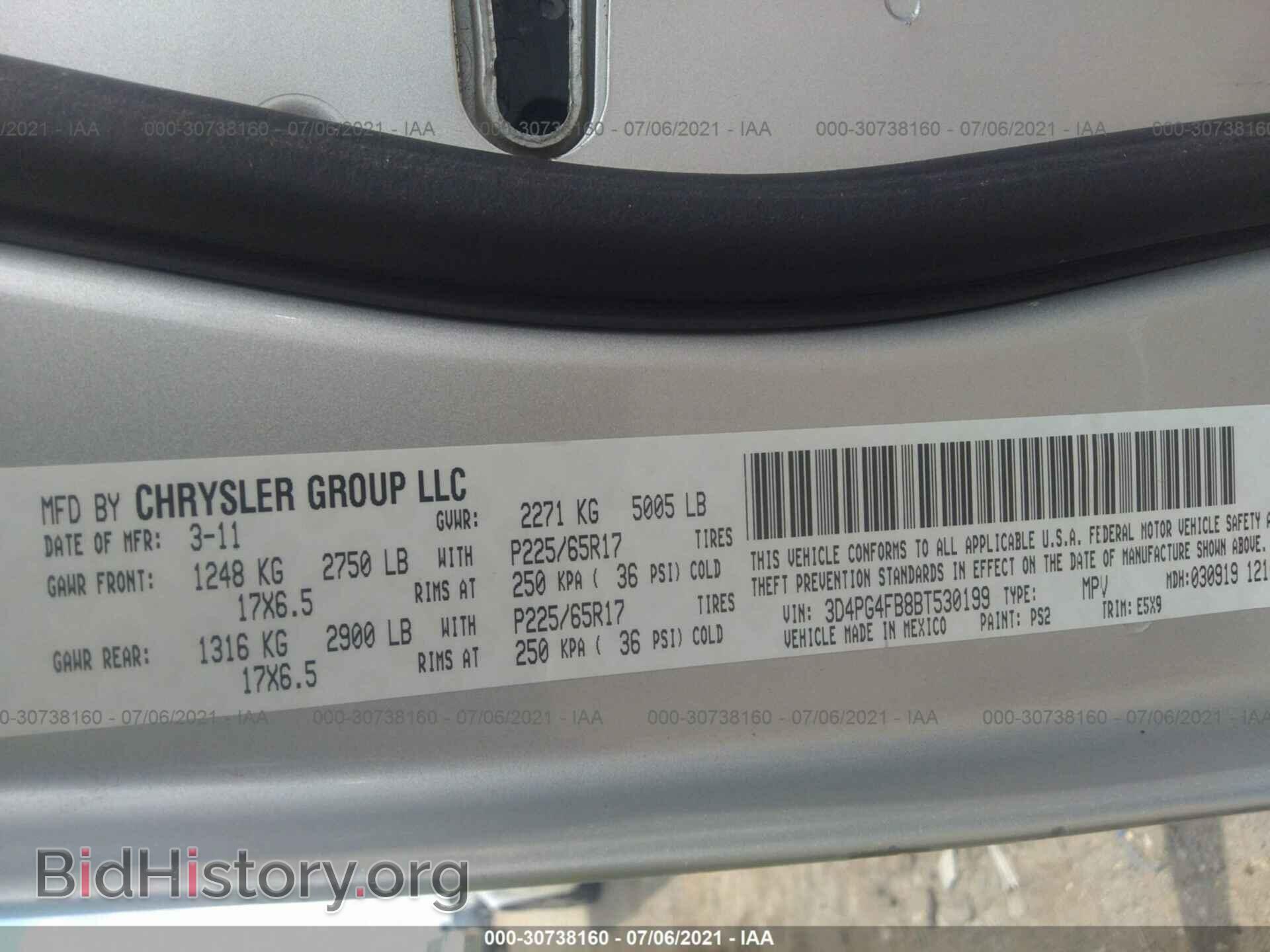 2011 DODGE JOURNEY - VIN: 3D4PG4FB8BT530199 - Photo 9