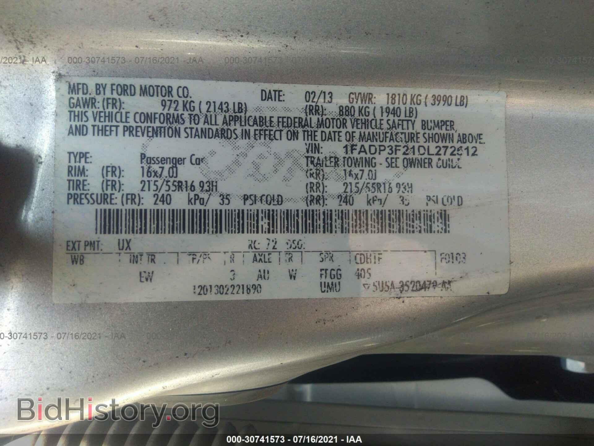 2013 FORD FOCUS - VIN: 1FADP3F21DL272512 - Photo 9