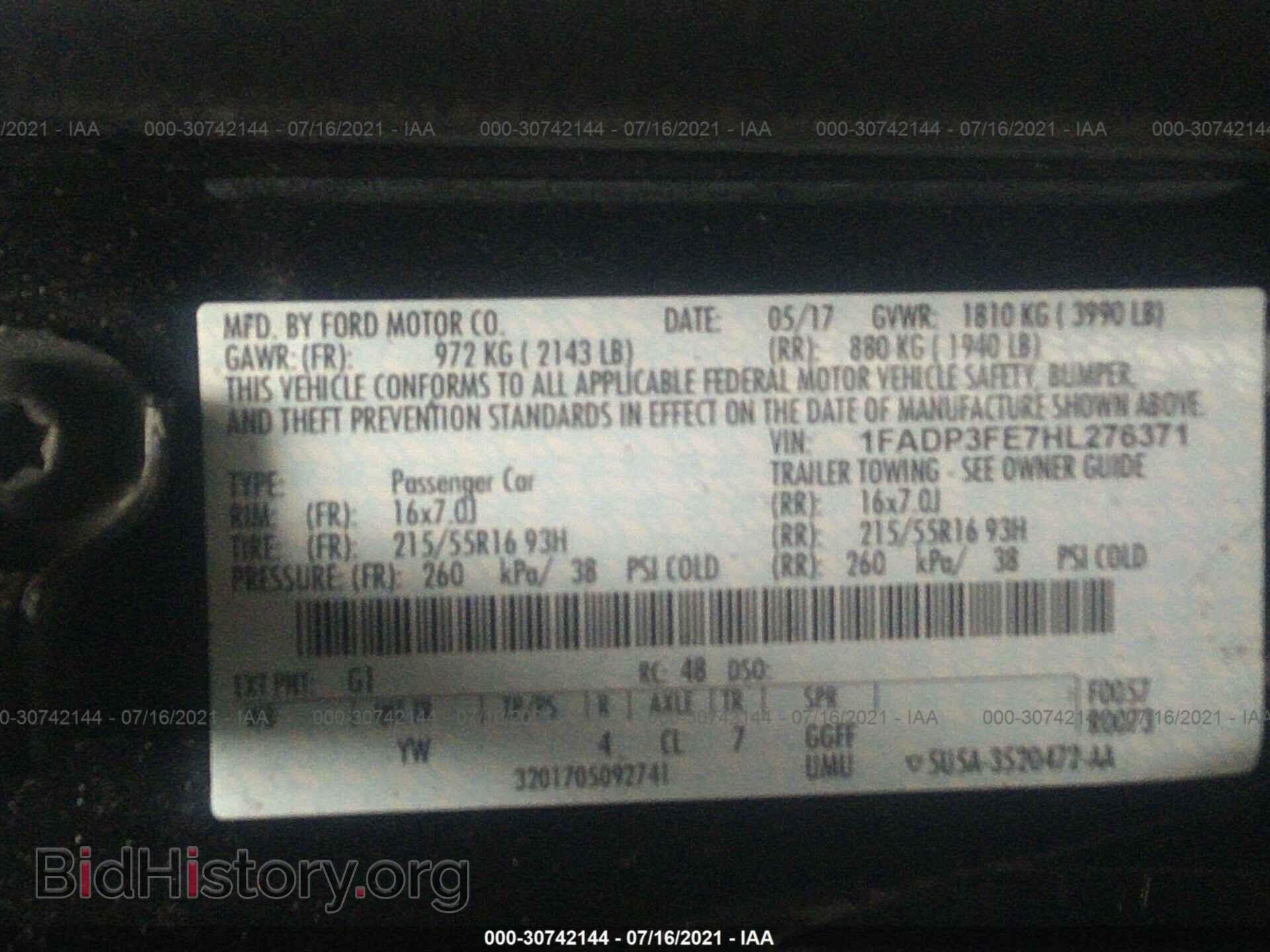 2017 FORD FOCUS - VIN: 1FADP3FE7HL276371 - Photo 9