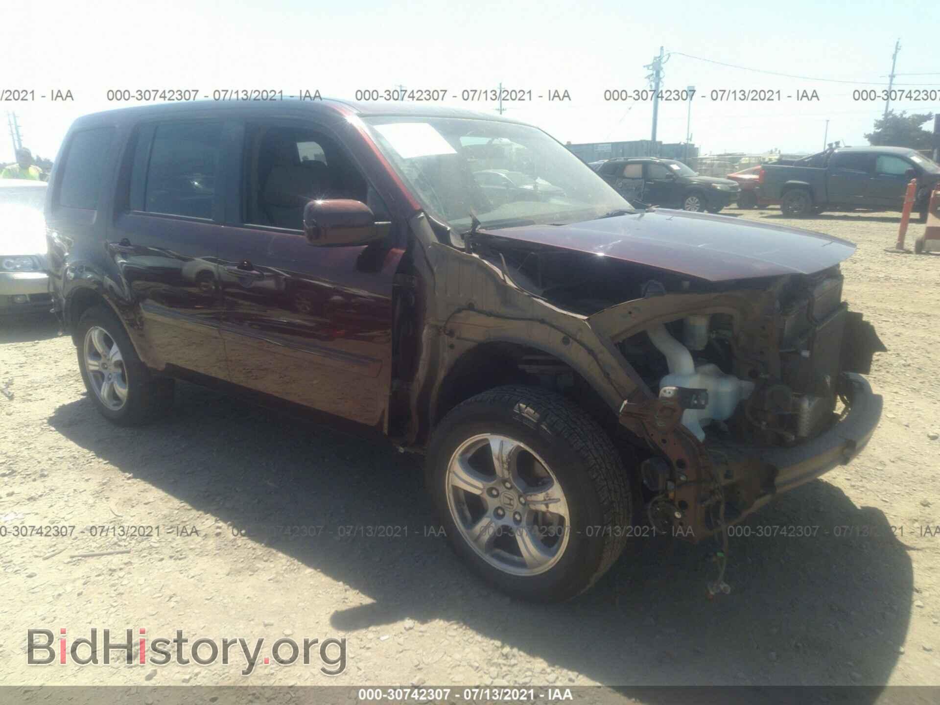 Фотография 5FNYF4H41CB067485 - HONDA PILOT 2012
