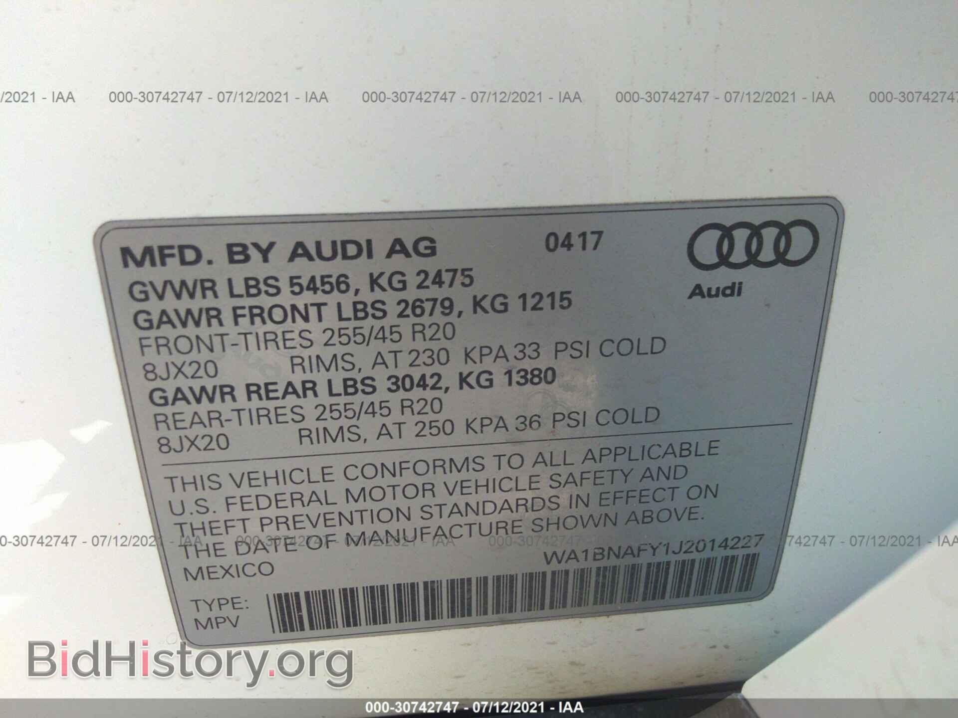 2018 AUDI Q5 - VIN: WA1BNAFY1J2014227 - Фото 9