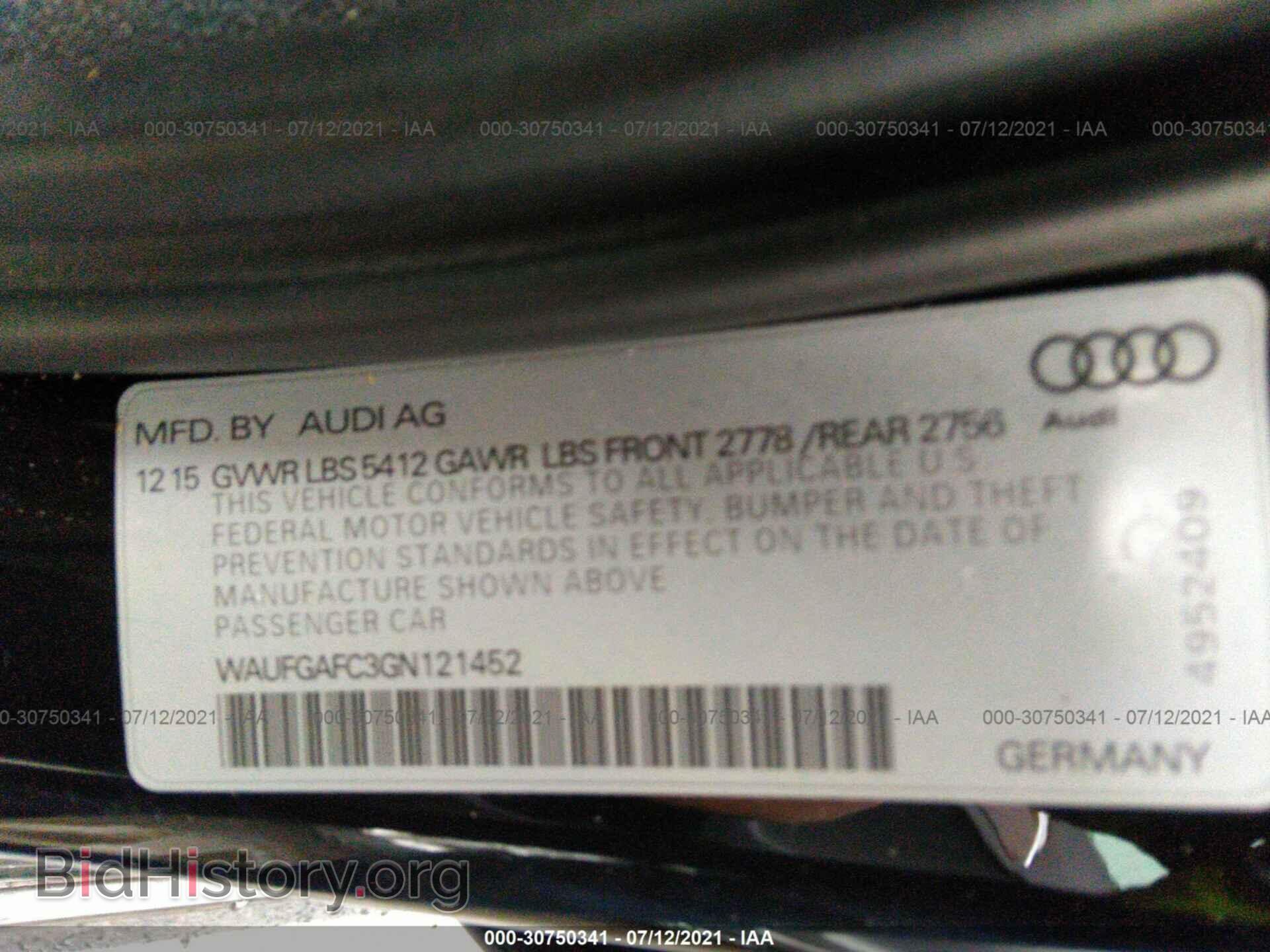 2016 AUDI A6 - VIN: WAUFGAFC3GN121452 - Фото 9