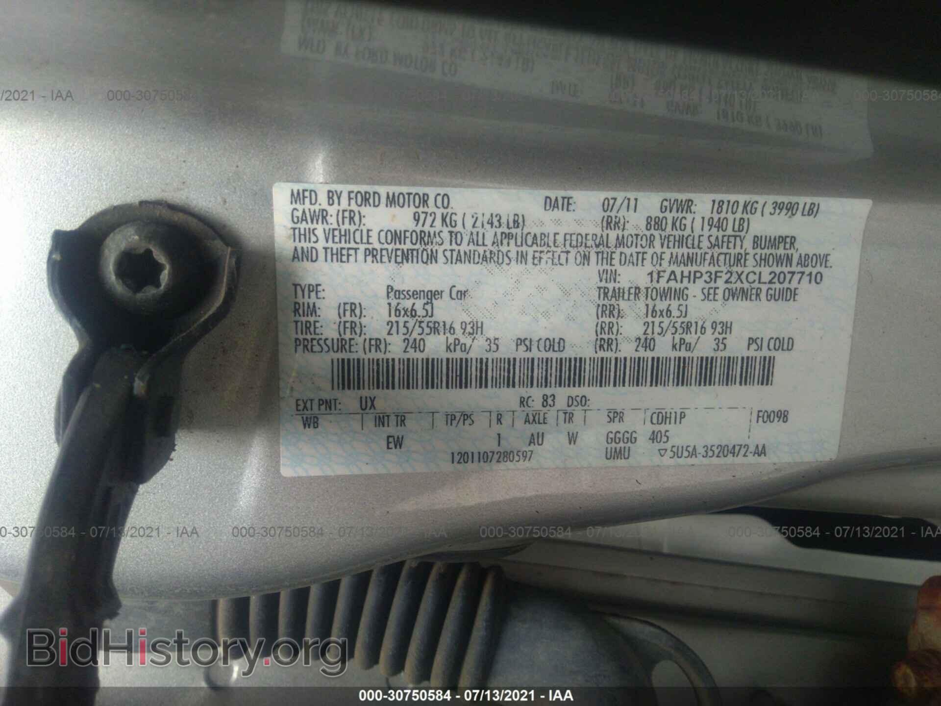 2012 FORD FOCUS - VIN: 1FAHP3F2XCL207710 - Photo 9