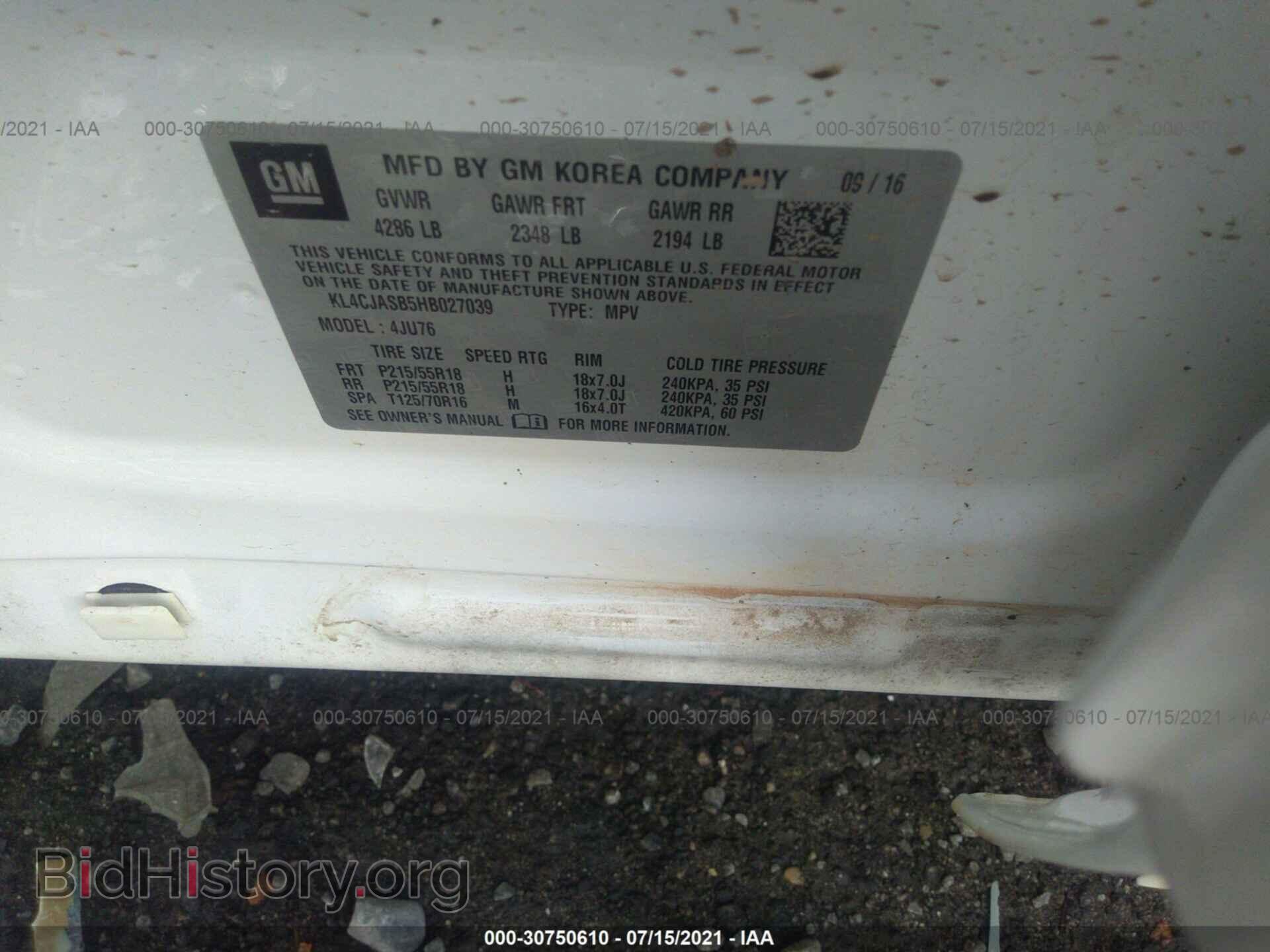 2017 BUICK ENCORE - VIN: KL4CJASB5HB027039 - Photo 9