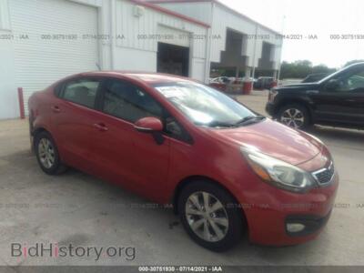 2014 Kia RIO EX, red — VIN KNADN4A32E6407340, IAAI