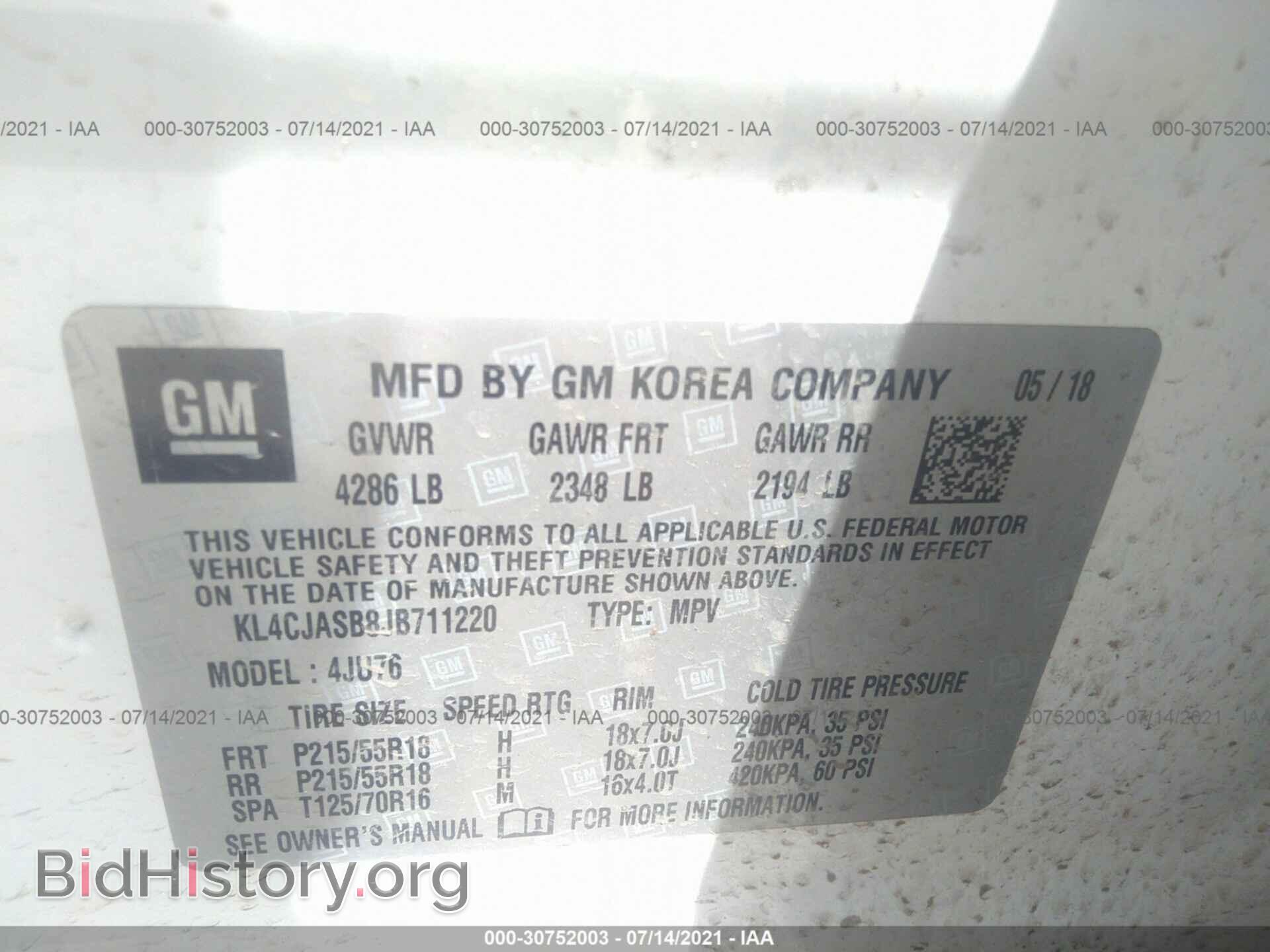 2018 BUICK ENCORE - VIN: KL4CJASB8JB711220 - Photo 9