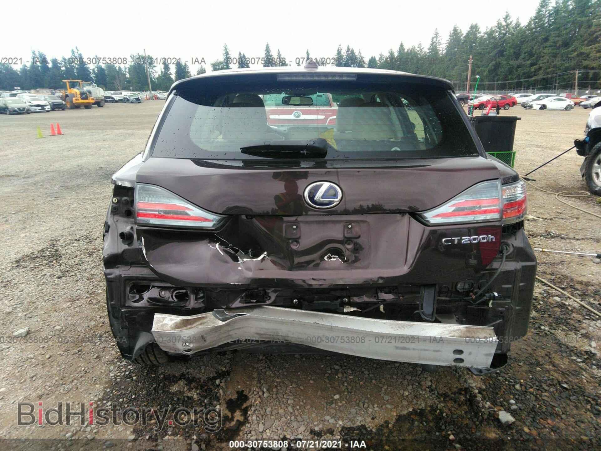 2012 LEXUS CT 200H - VIN: JTHKD5BH7C2055078 - Фото 6
