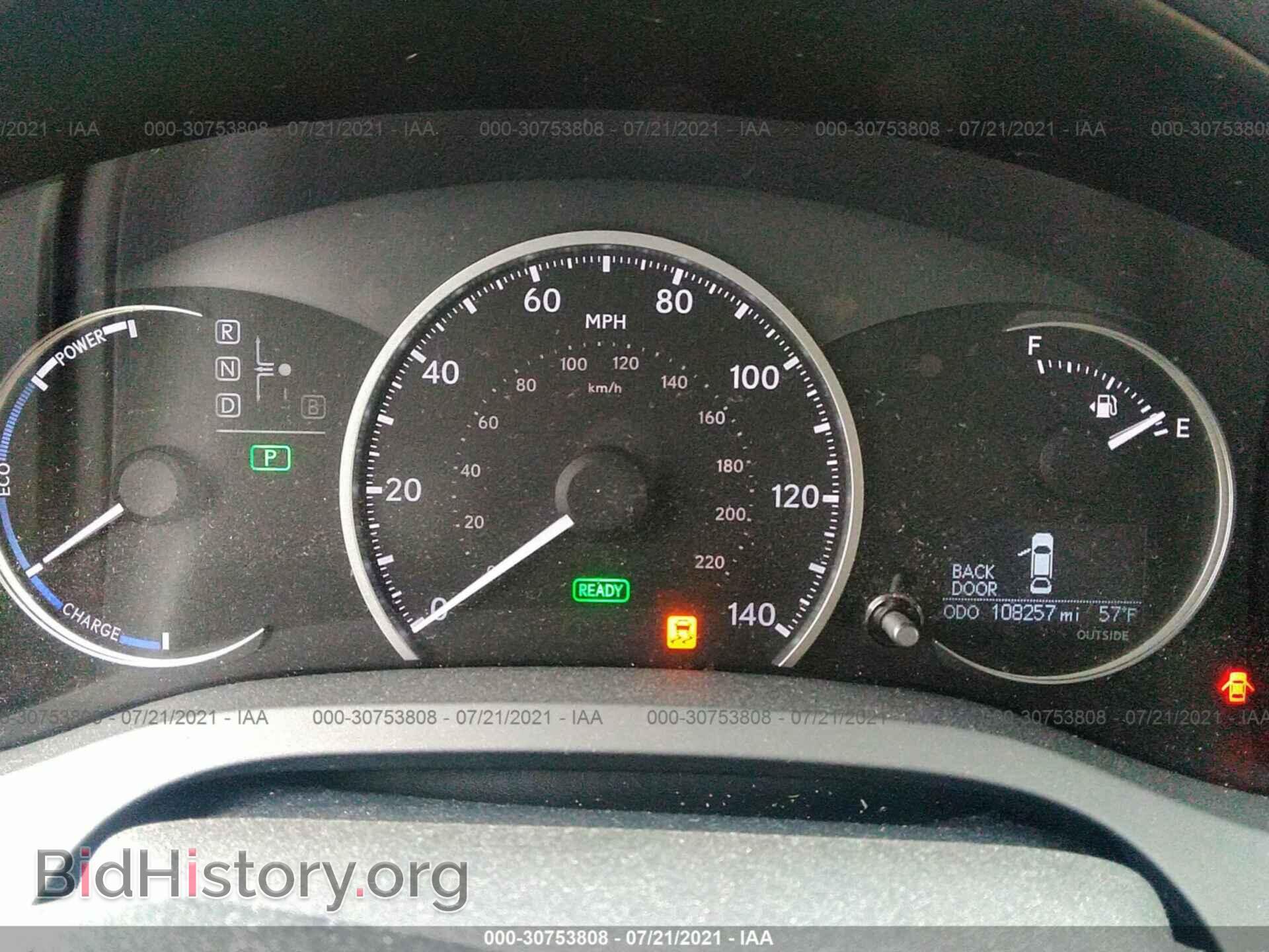 2012 LEXUS CT 200H - VIN: JTHKD5BH7C2055078 - Фото 7