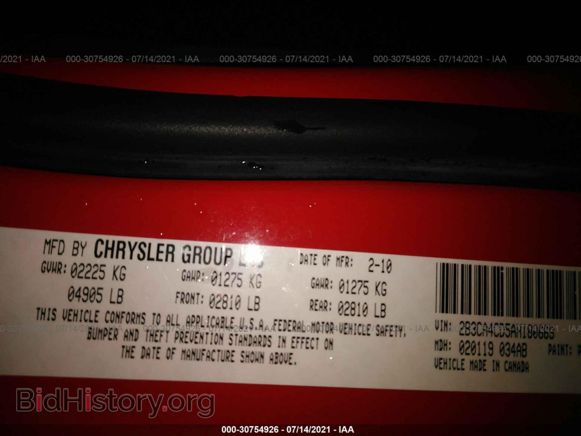 2010 DODGE CHARGER - VIN: 2B3CA4CD5AH180669 - Photo 9