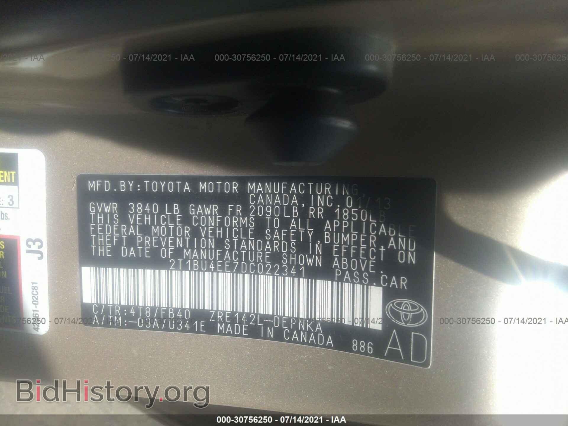 2013 TOYOTA COROLLA - VIN: 2T1BU4EE7DC022341 - Photo 9